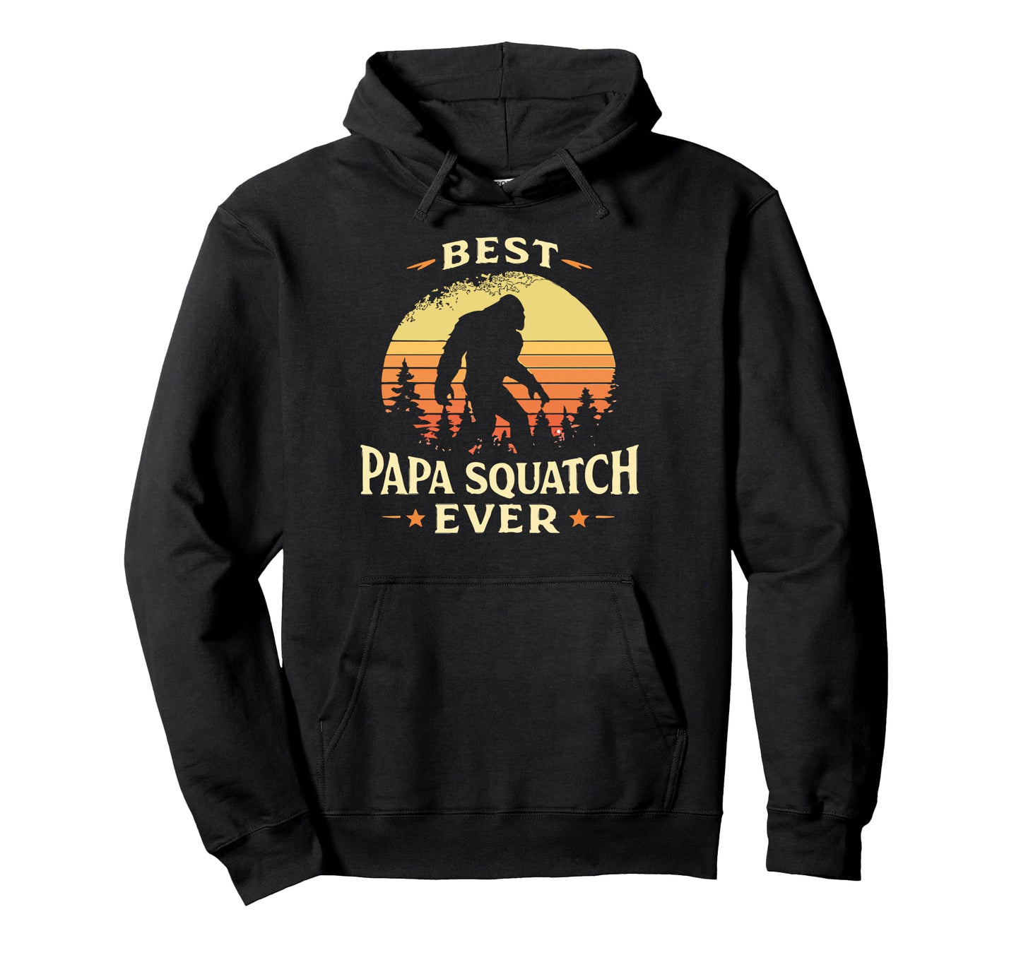 Bigfoot Dad Sasquatch Dad Best Papa Hoodie - Aesthetic Graphic Unisex - T-Shirt, Sweatshirt, Hoodie