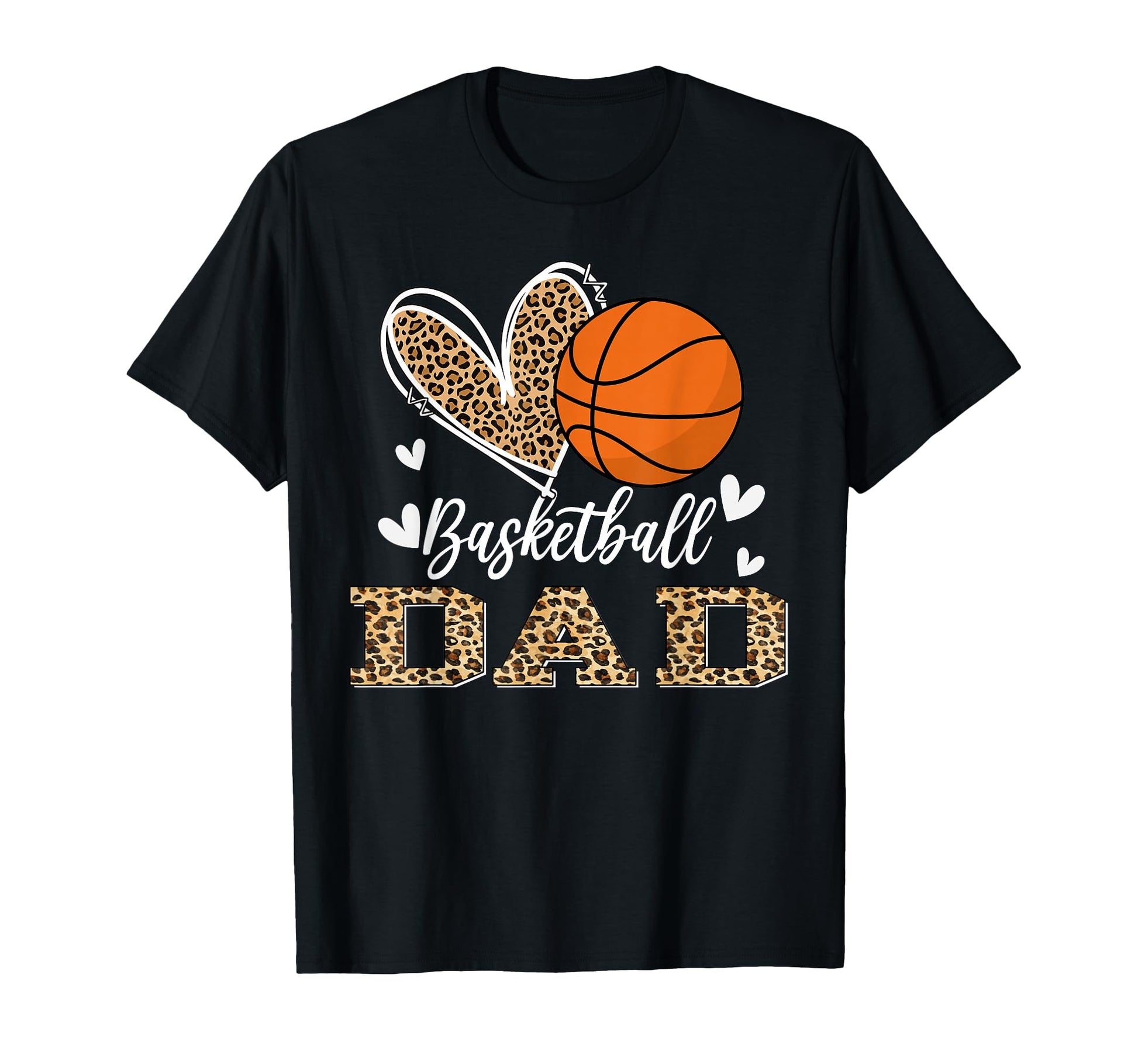 Funny Basketball Dad Leopard Dad T-Shirt - Aesthetic Graphic for Adults - T-Shirt, Sweatshirt, Hoodie