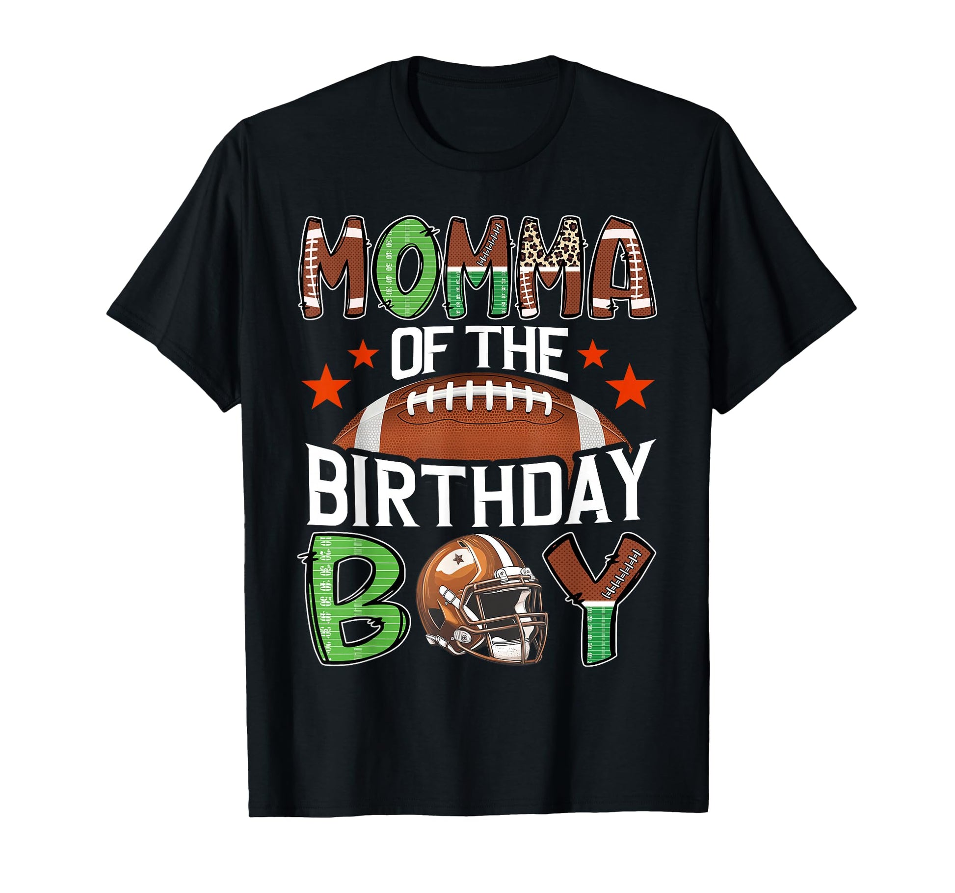 Momma Birthday Game Day Football T-Shirt - Aesthetic Graphic for Adults - T-Shirt, Sweatshirt, Hoodie
