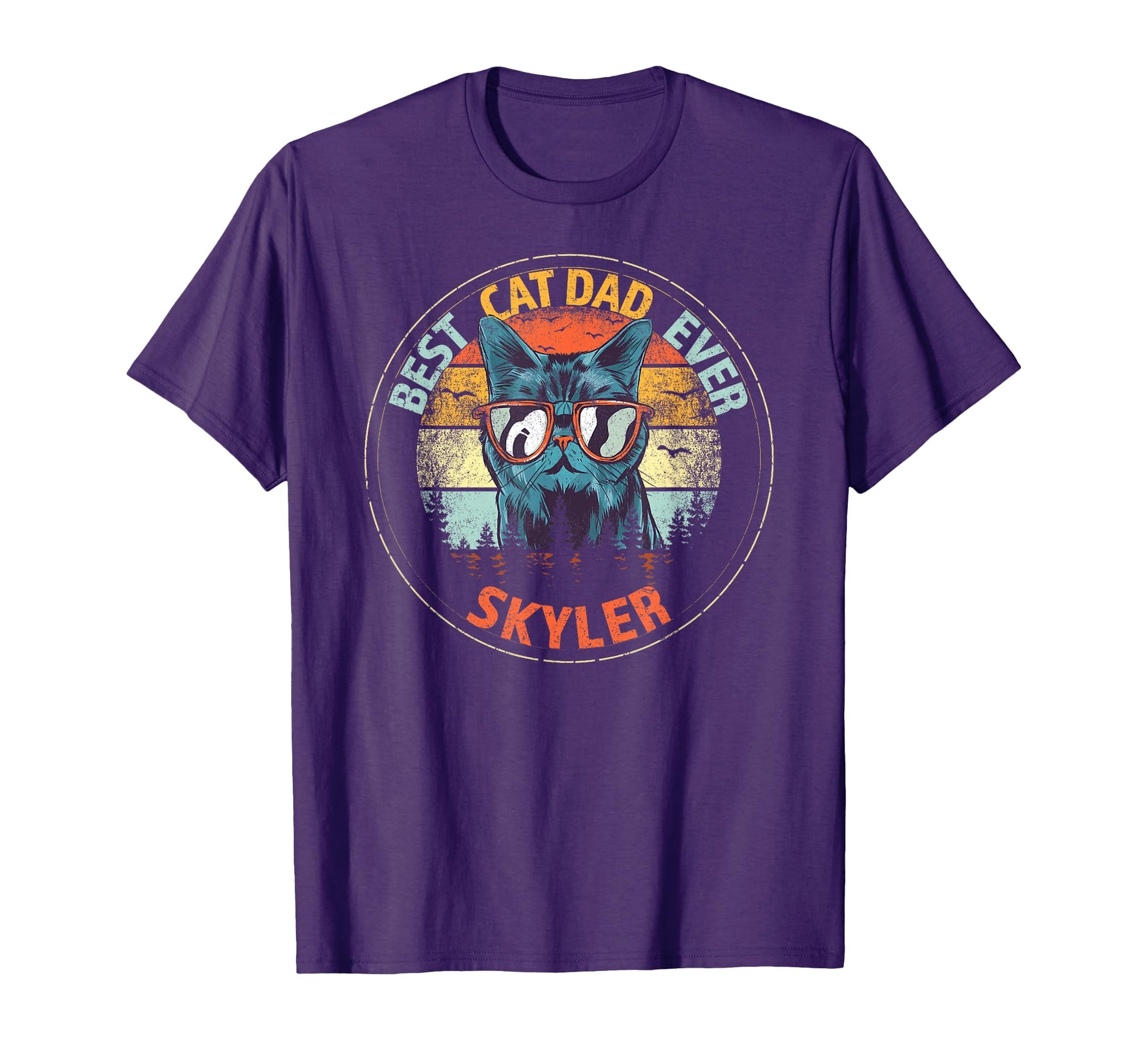 Skyler Best Cat Dad Ever Funny T-Shirt - Casual Everyday Wear for Adults - T-Shirt, Sweatshirt, Hoodie