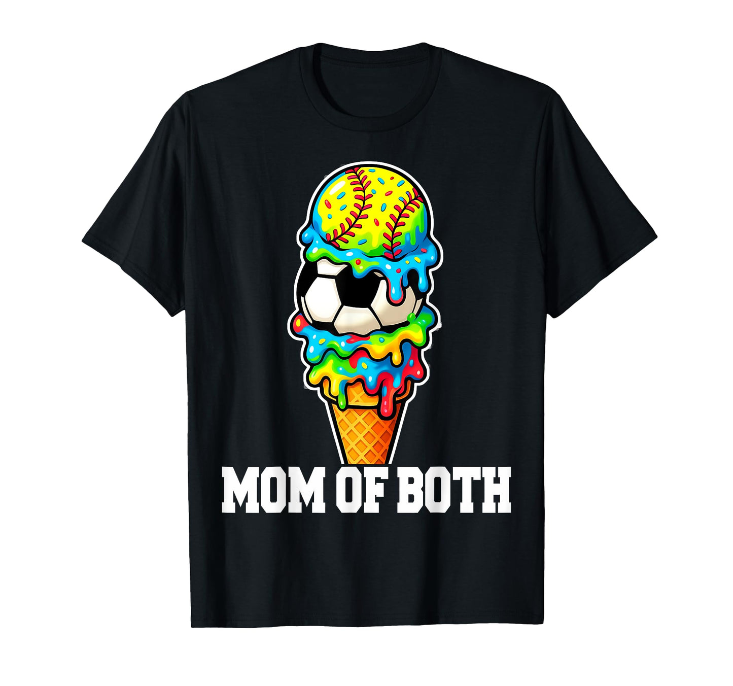 Softball Soccer Mom Ice Cream T-Shirt - Casual Everyday Wear Men Women - T-Shirt, Sweatshirt, Hoodie