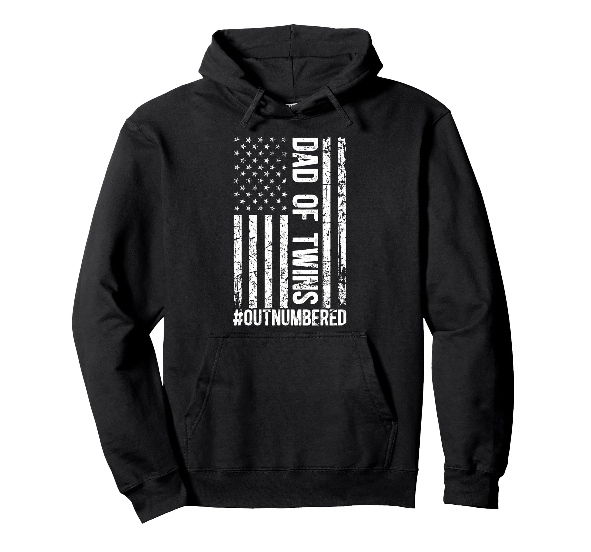 Twin Dad Twins Outnumbered Twin Hoodie - Casual Everyday Wear Unisex - T-Shirt, Sweatshirt, Hoodie