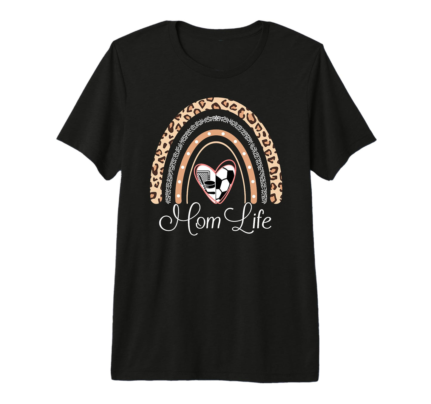 Mom Life Boho Rainbow Funny Soccer T-Shirt - Trendy Graphic Men Women - T-Shirt, Sweatshirt, Hoodie