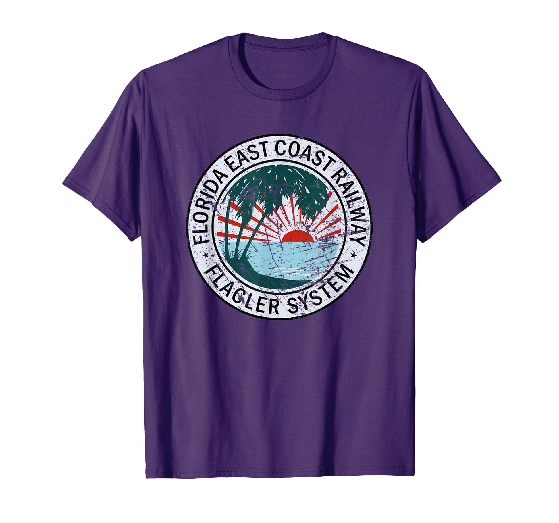 Distressed Florida East Coast Railway T-Shirt - Fun Novelty Design Unisex - T-Shirt, Sweatshirt, Hoodie