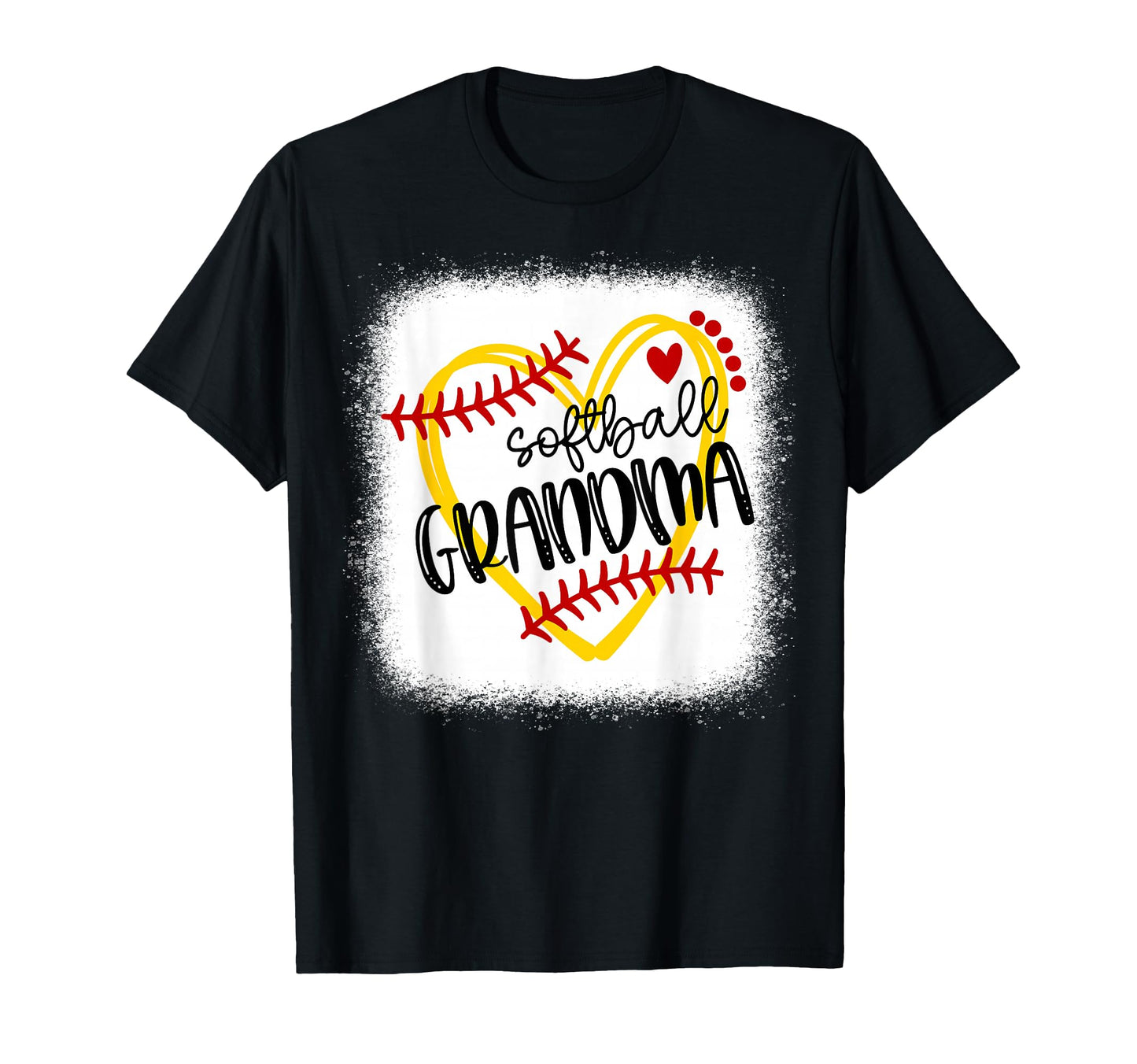 Personalized Softball Heart Grandma T-Shirt - Fun Novelty Design Men Women - T-Shirt, Sweatshirt, Hoodie