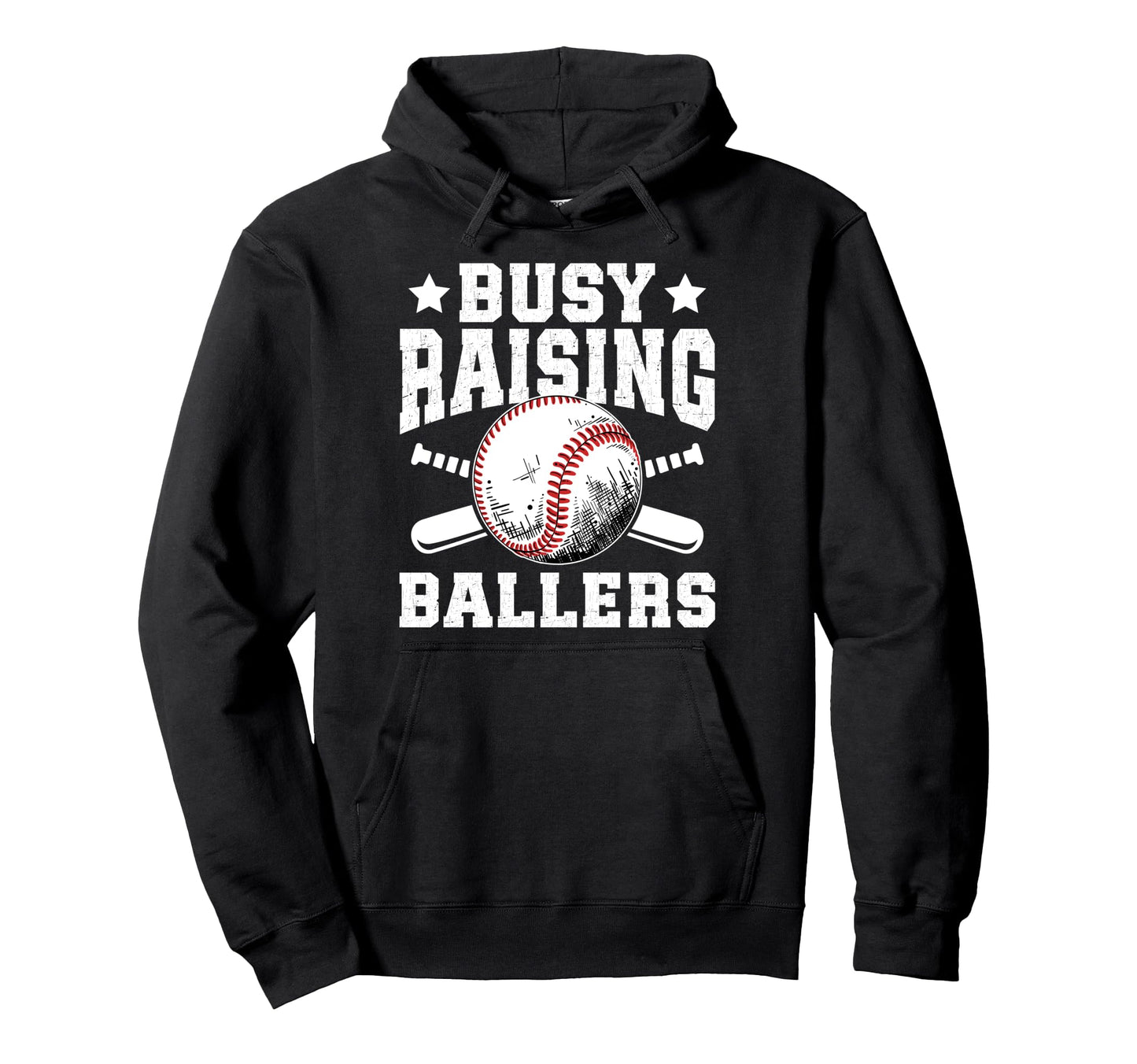 Busy Raising Ballers Baseball Dad Hoodie - Casual Everyday Wear for Adults - T-Shirt, Sweatshirt, Hoodie