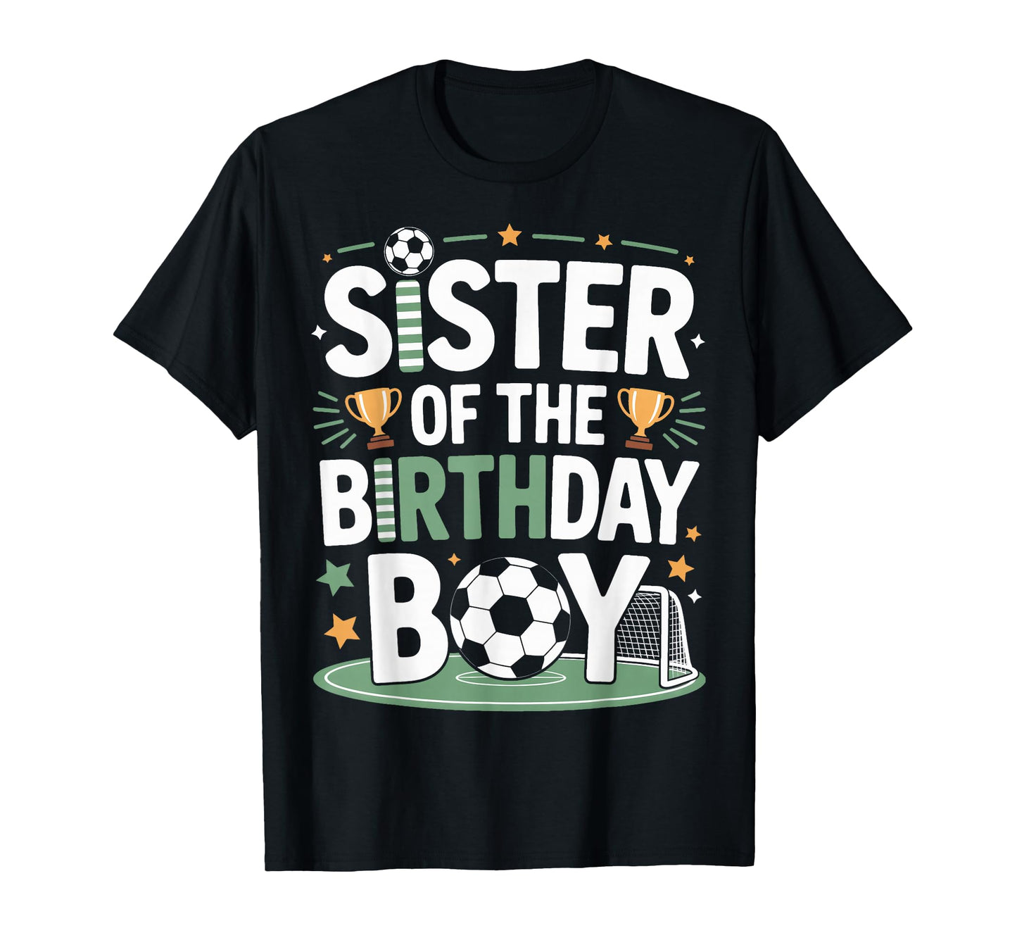 Sister Birthday Soccer Siblings T-Shirt - Custom Art Print for Adults - T-Shirt, Sweatshirt, Hoodie