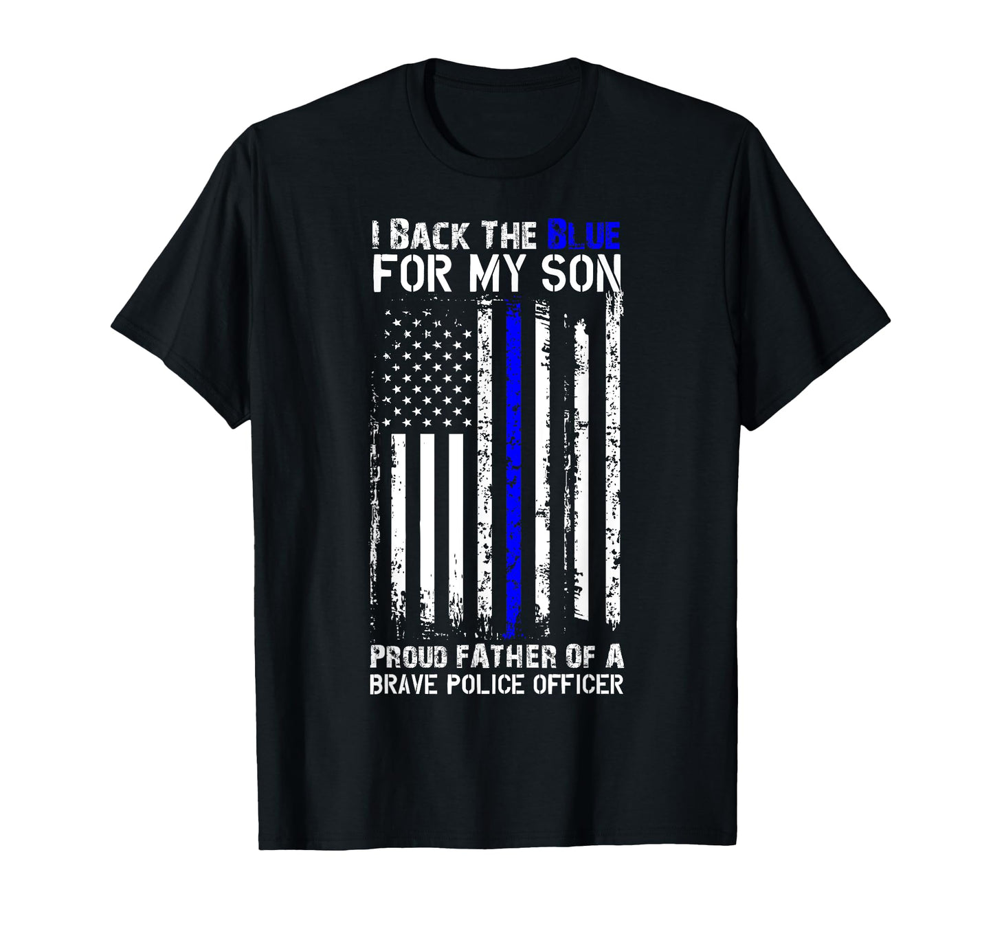 Police Flag I Back Blue My Son Proud T-Shirt - Aesthetic Graphic Unisex - T-Shirt, Sweatshirt, Hoodie