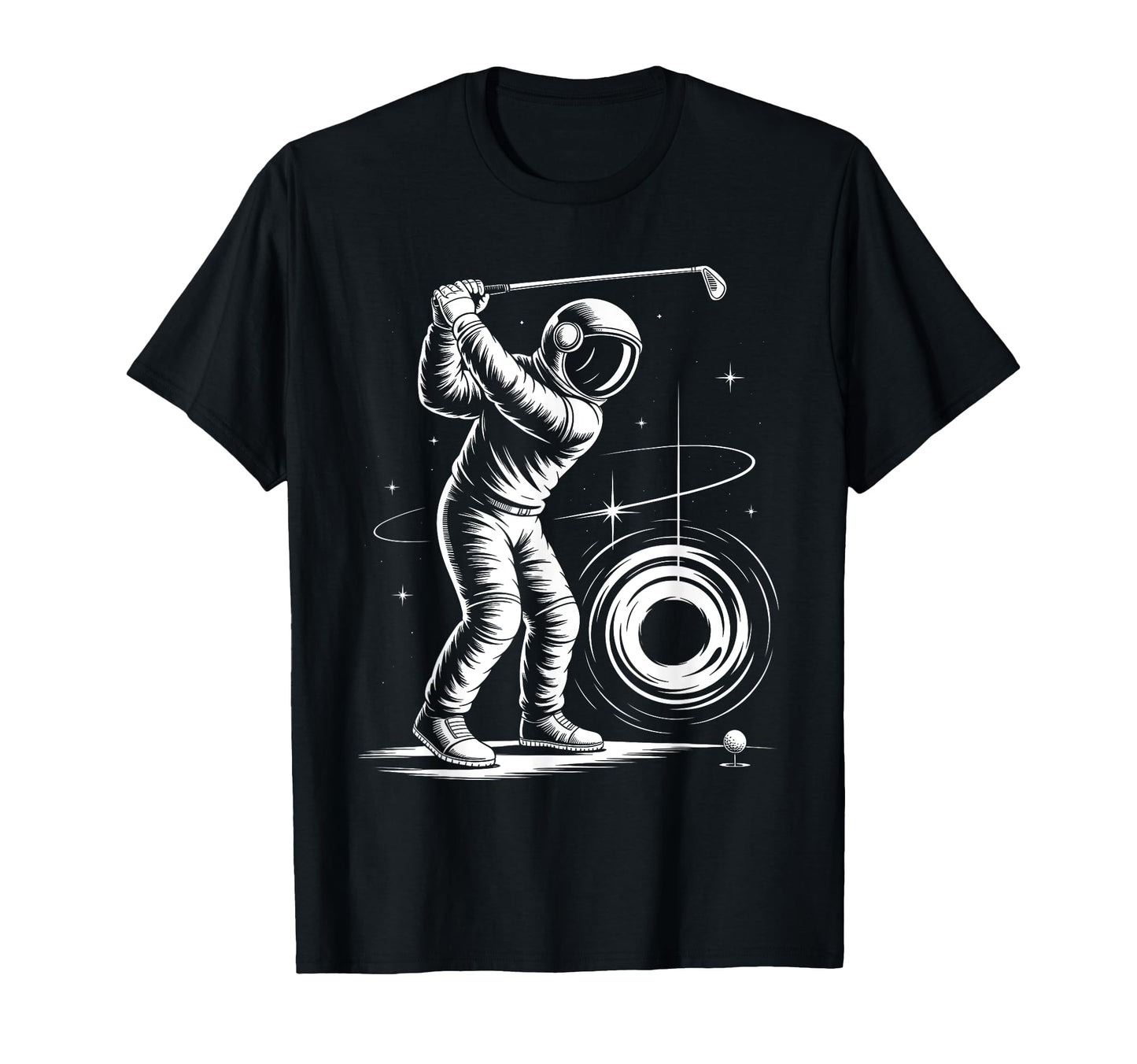Funny Par Dad Space Golf Golfing T-Shirt - Minimalist Print for Adults - T-Shirt, Sweatshirt, Hoodie