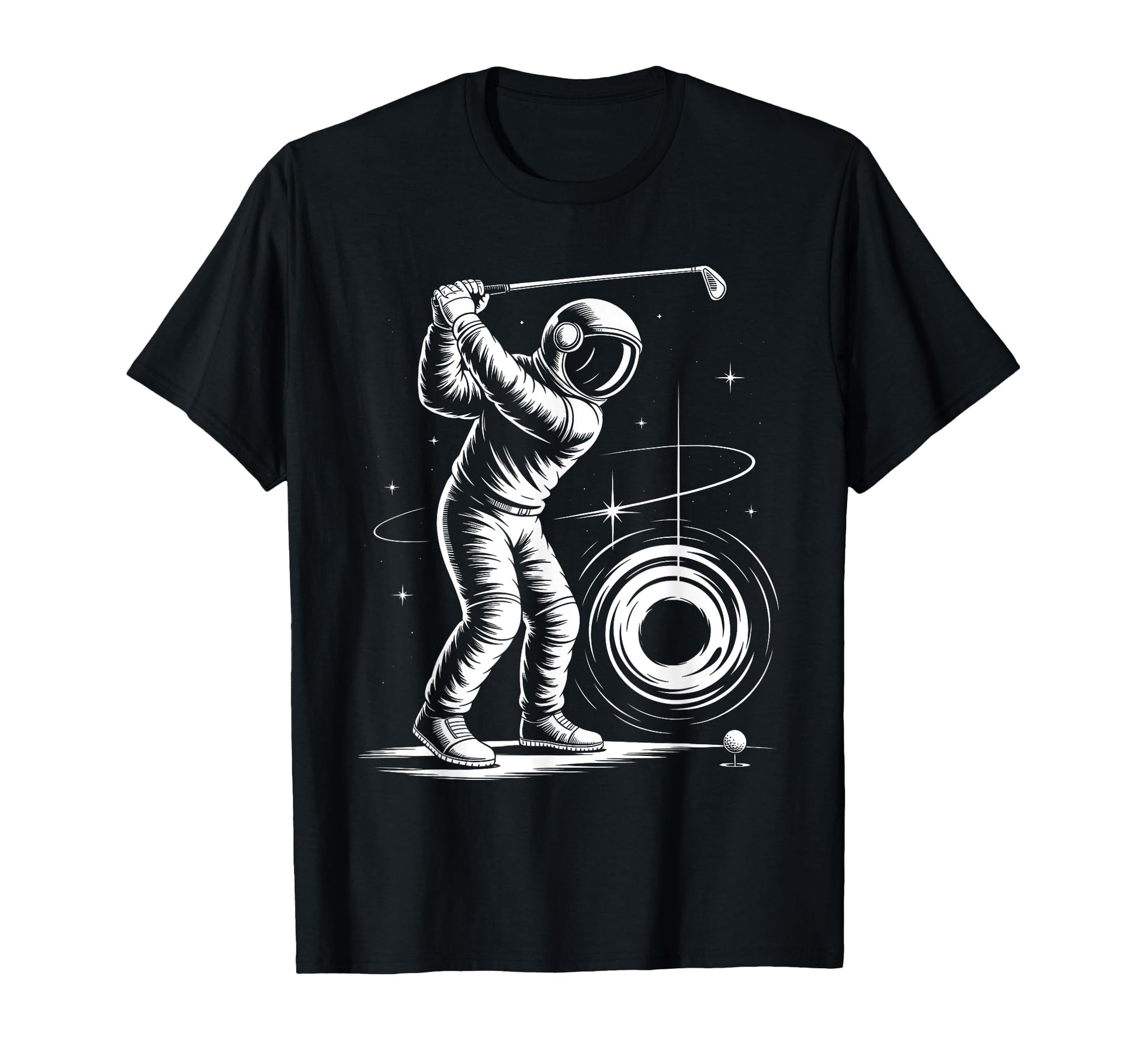 Funny Par Dad Space Golf Golfing T-Shirt - Minimalist Print for Adults - T-Shirt, Sweatshirt, Hoodie
