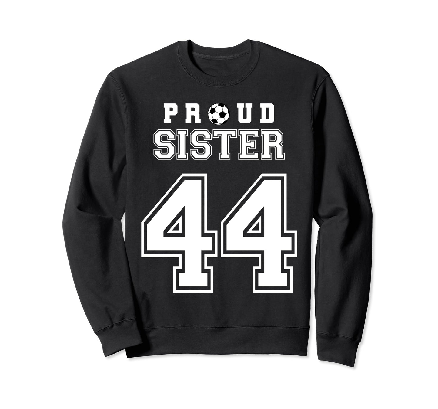 Number 44 Custom Proud Soccer Futbol Sweatshirt - Minimalist Print Unisex - T-Shirt, Sweatshirt, Hoodie