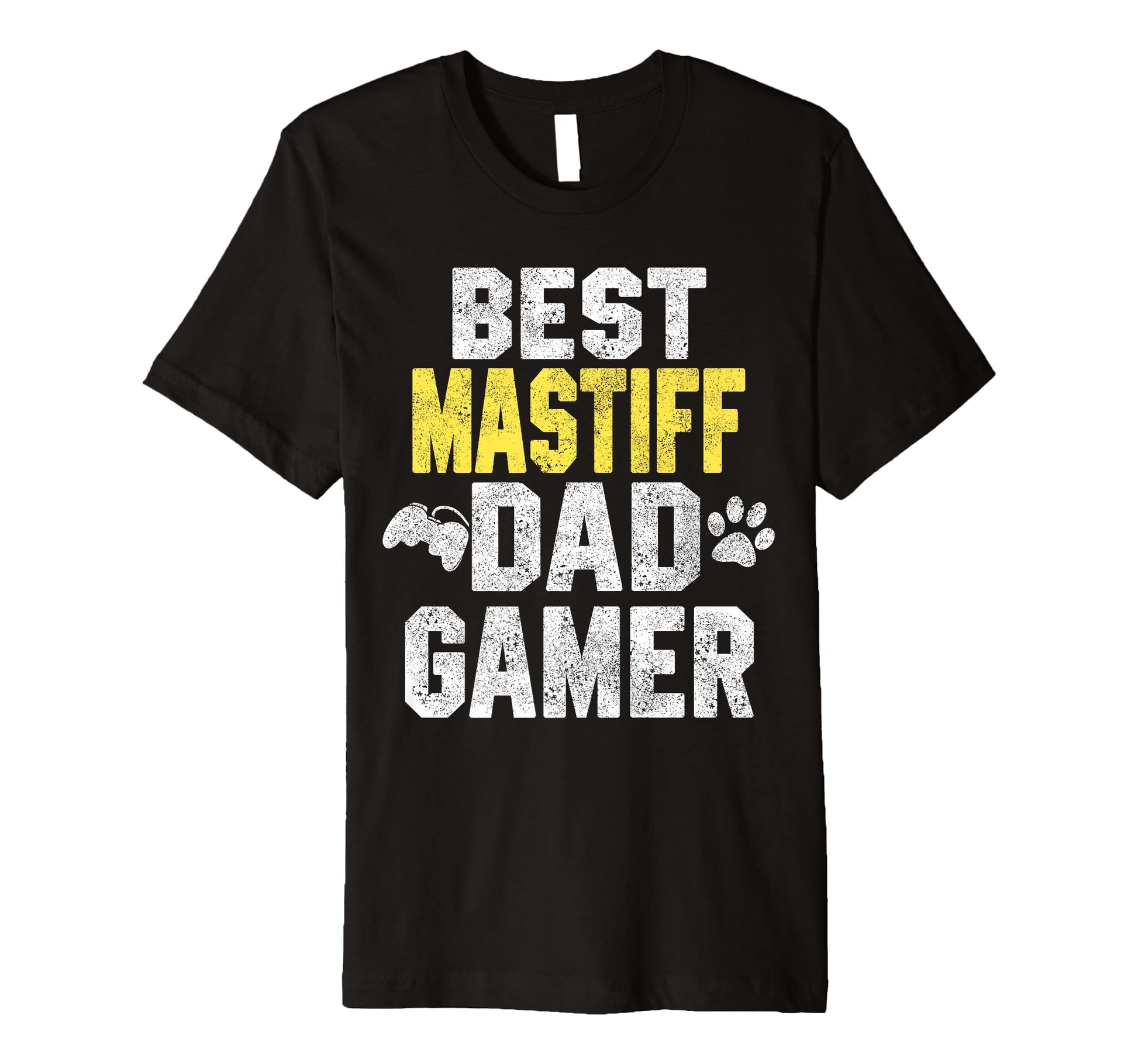 Best Mastiff Dad Gamer Funny Dog T-Shirt - Minimalist Print for Adults - T-Shirt, Sweatshirt, Hoodie
