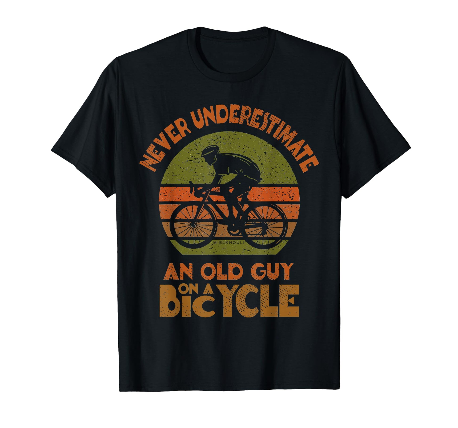 Cycling Grandpa Old Guy Bicycle Bike T-Shirt - Unique Graphic Men Women - T-Shirt, Sweatshirt, Hoodie