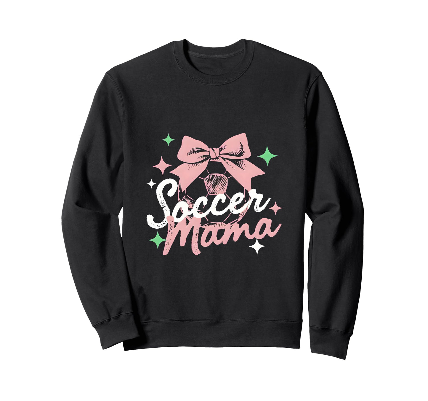 Soccer Mama Coquette Bow Sideline Soccer Sweatshirt - Graphic Print Unisex - T-Shirt, Sweatshirt, Hoodie