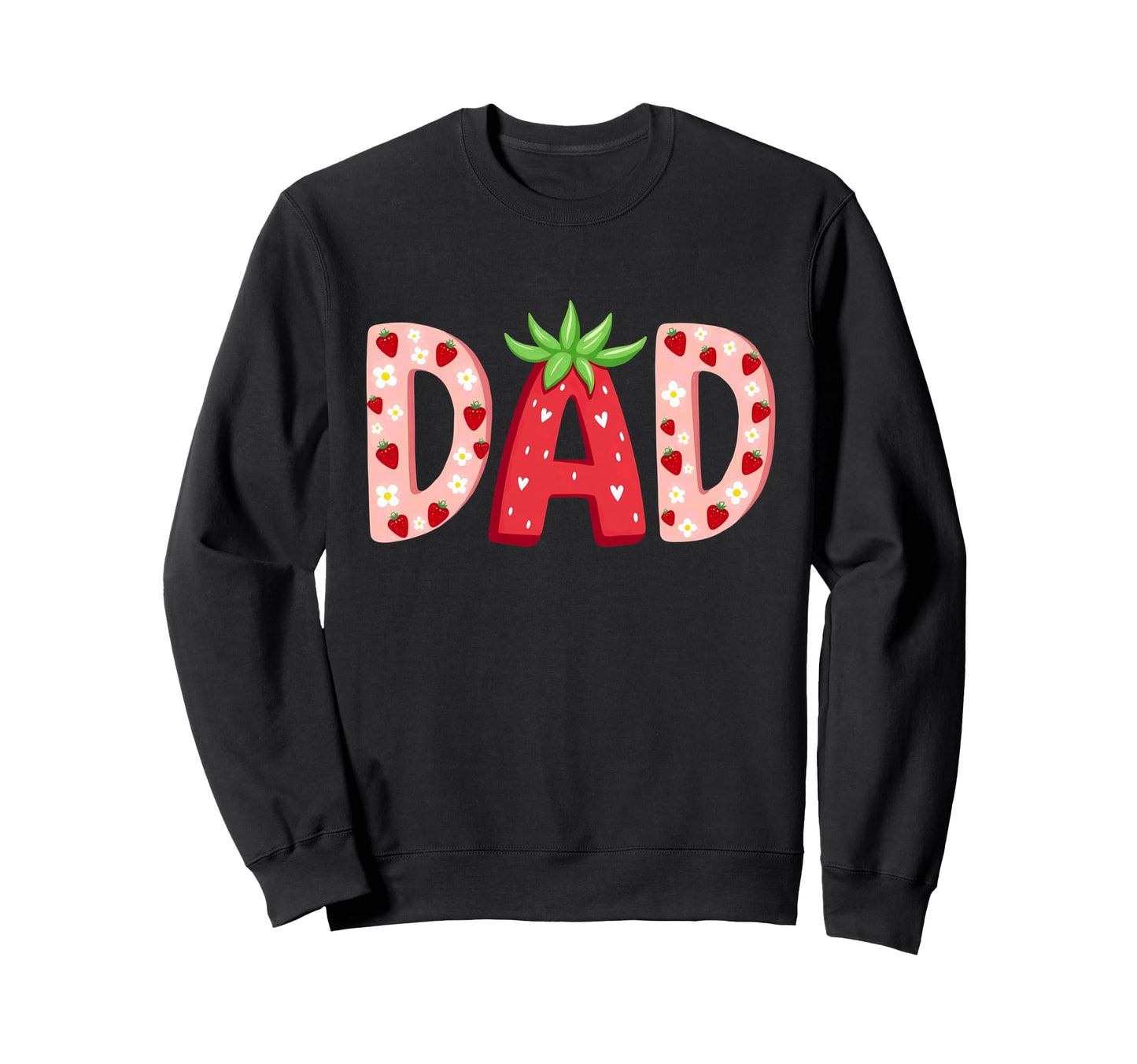 Strawberry Dad First Birthday Sweatshirt - Minimalist Print Men Women - T-Shirt, Sweatshirt, Hoodie