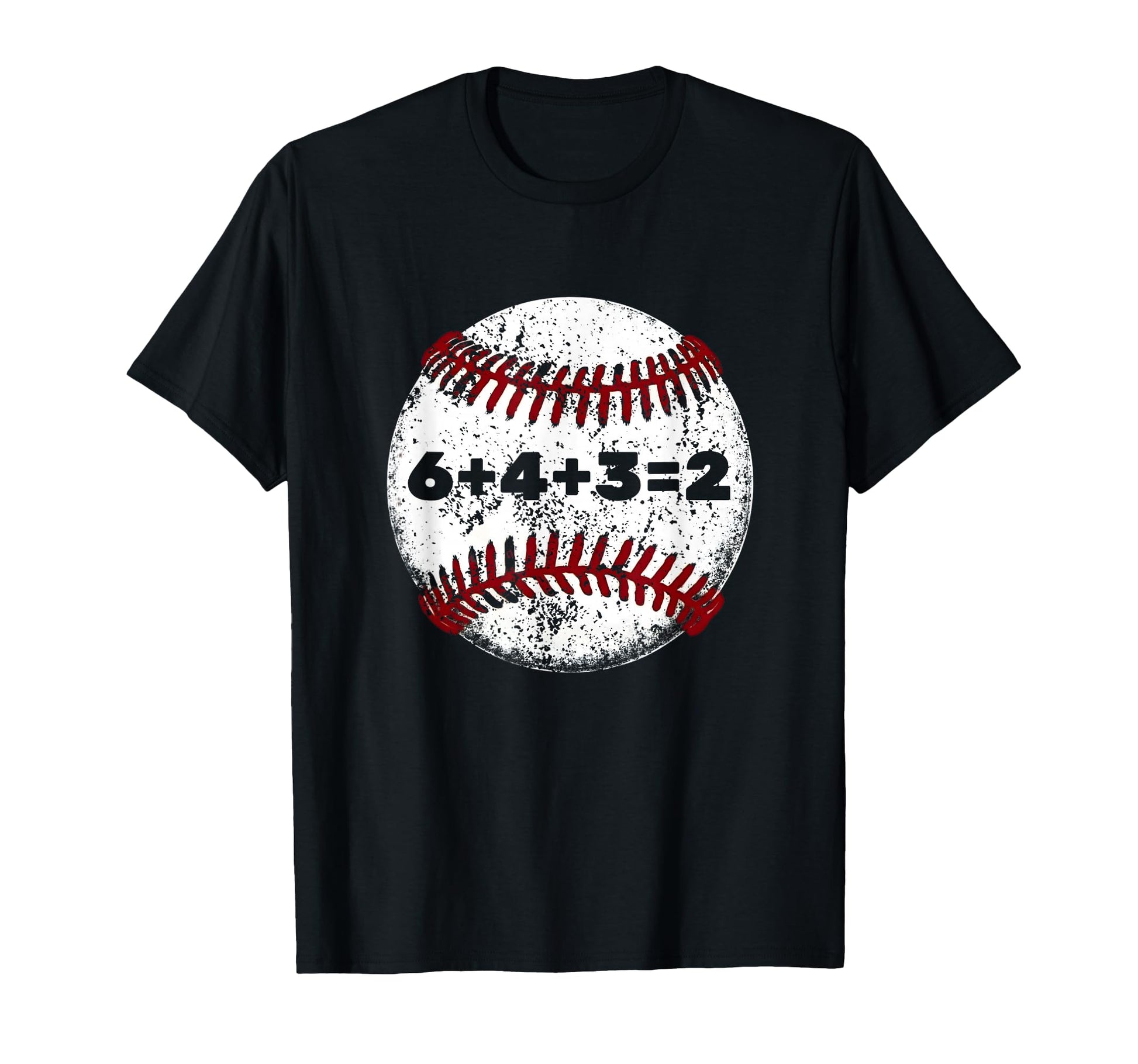 White Baseball Red Stitches Sport Funny 6 T-Shirt - Unique Graphic Unisex - T-Shirt, Sweatshirt, Hoodie