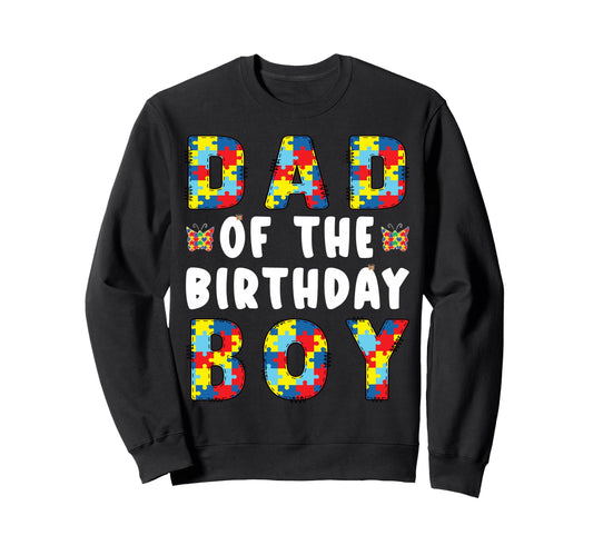 Autism Awareness Puzzle Piece Dad Sweatshirt - Unique Graphic Unisex - T-Shirt, Sweatshirt, Hoodie