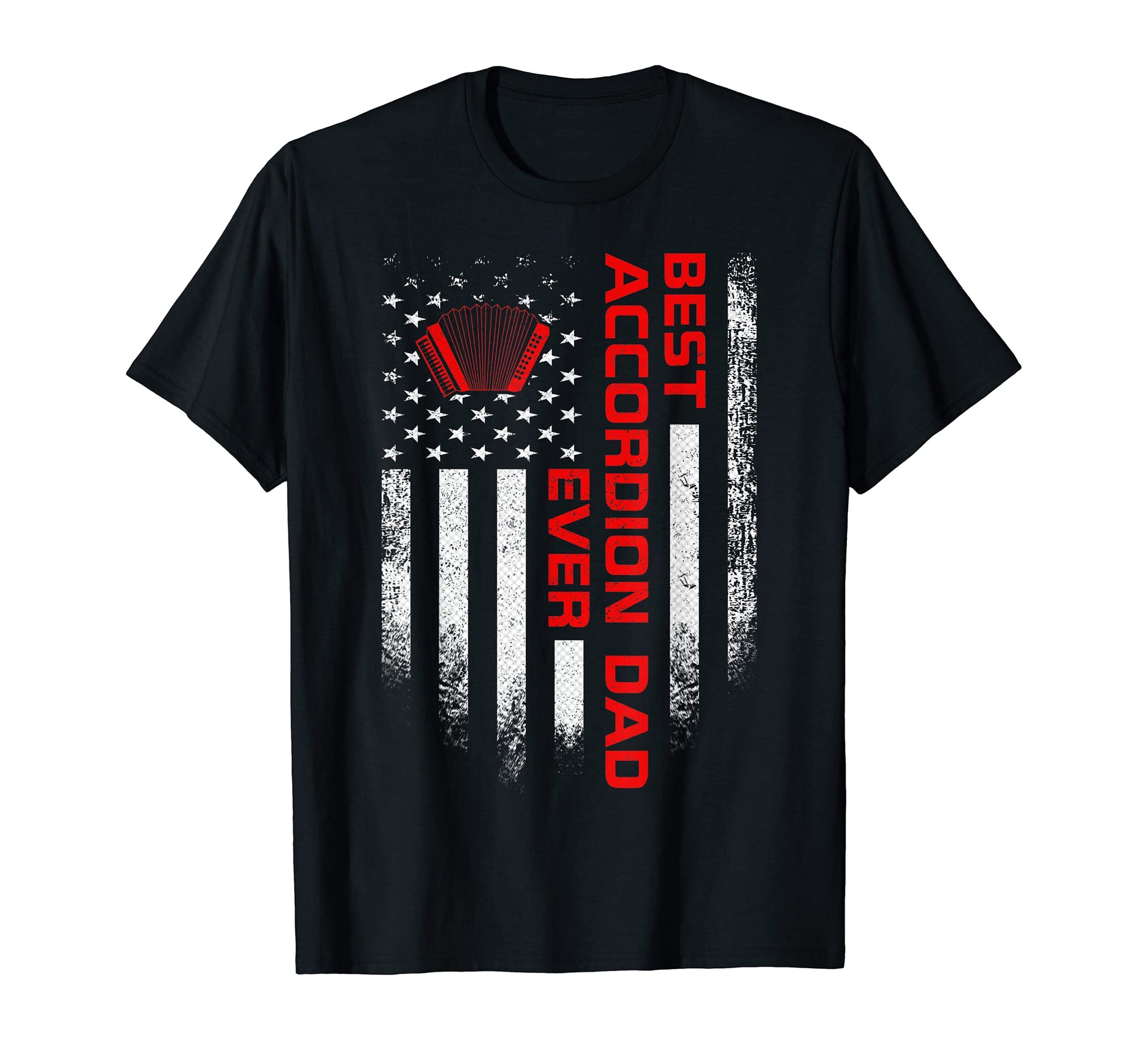 Usa American Flag Best Accordion Dad T-Shirt - Fun Novelty Design Unisex - T-Shirt, Sweatshirt, Hoodie