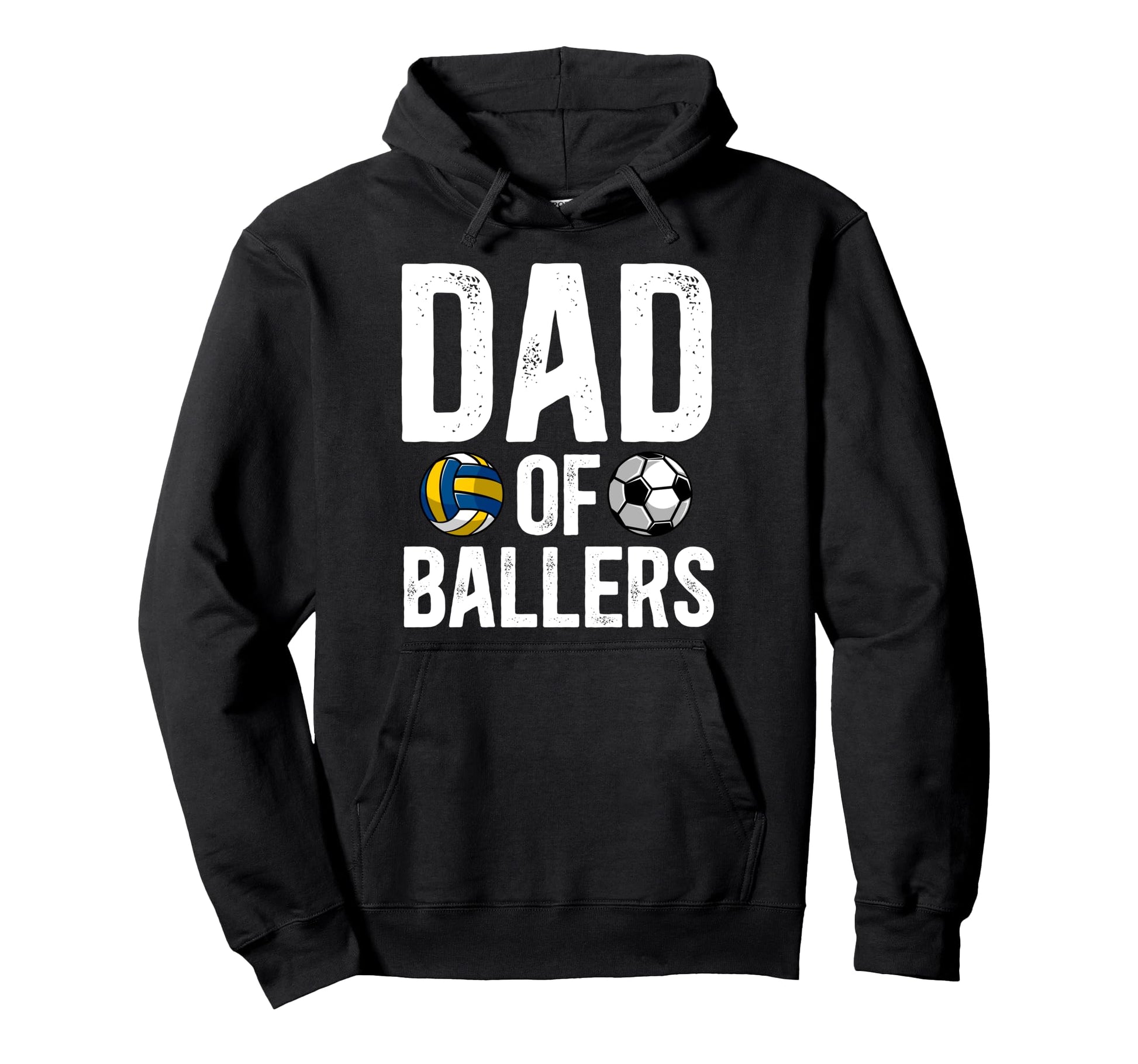 Dad Ballers Proud Volleyball Soccer Dad Hoodie - Minimalist Print Men Women - T-Shirt, Sweatshirt, Hoodie
