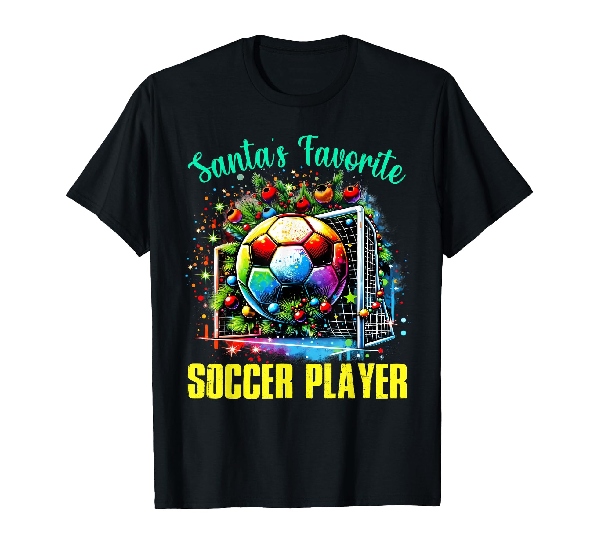 Santas Favorite Soccer Player T-Shirt - Aesthetic Graphic for Adults - T-Shirt, Sweatshirt, Hoodie