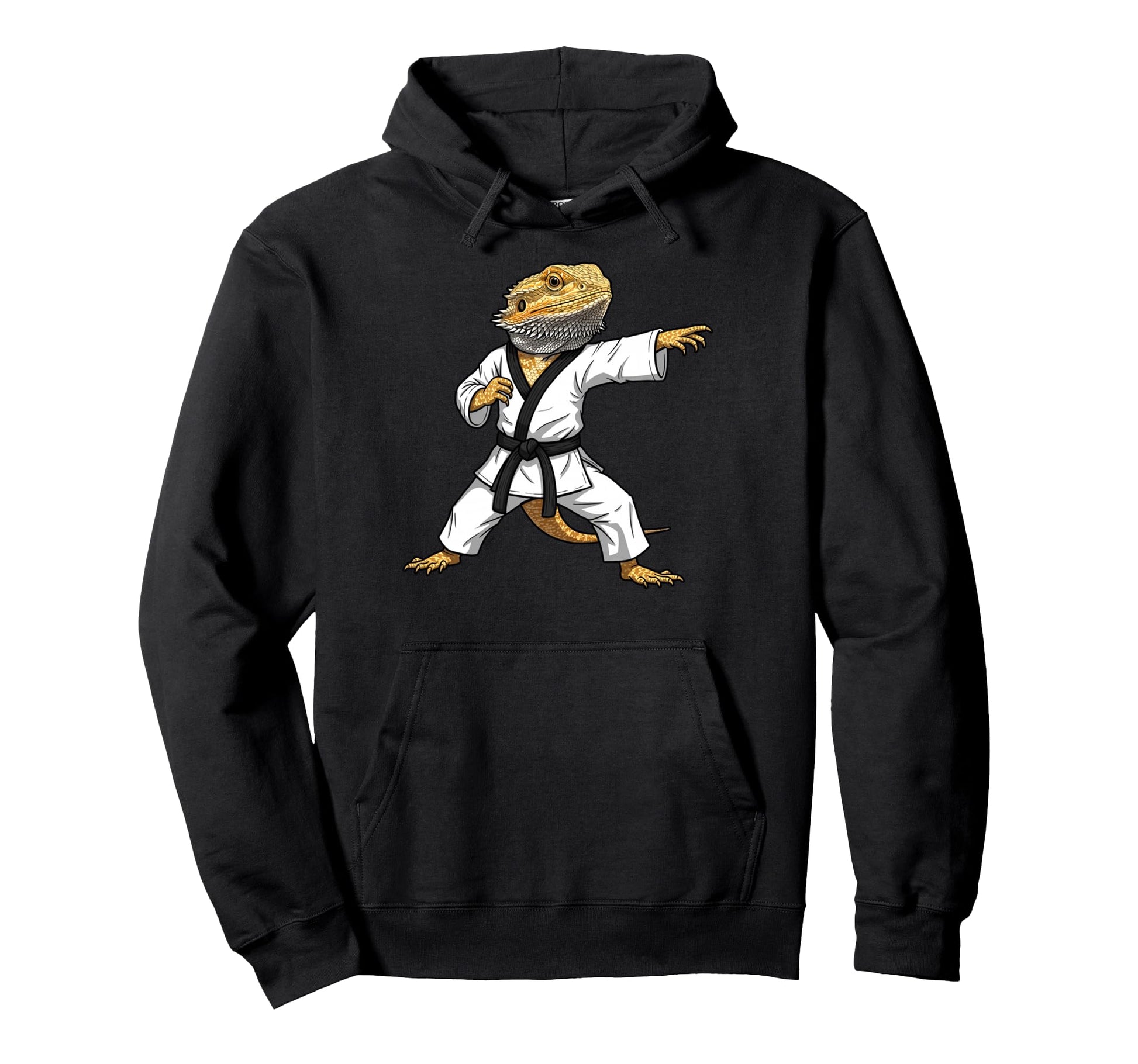 Funny Bearded Dragons Doing Karate Samurai Hoodie - Graphic Print Unisex - T-Shirt, Sweatshirt, Hoodie