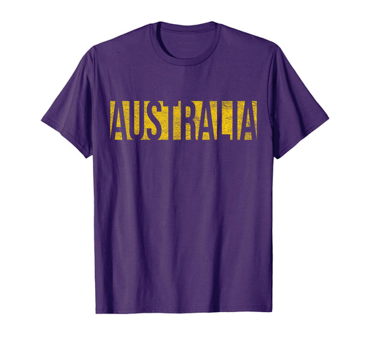 Australia Green And Yellow Athletic T-Shirt - Custom Art Print Unisex - T-Shirt, Sweatshirt, Hoodie