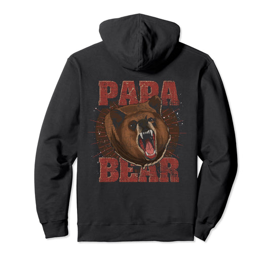 Animal Daddy Bear Family Dad Papa Hoodie - Aesthetic Graphic for Adults - T-Shirt, Sweatshirt, Hoodie