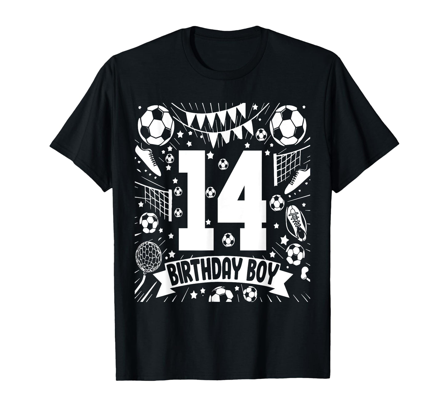 Soccer Birthday 14 Years Football 14Th T-Shirt - Fun Novelty Design Unisex - T-Shirt, Sweatshirt, Hoodie