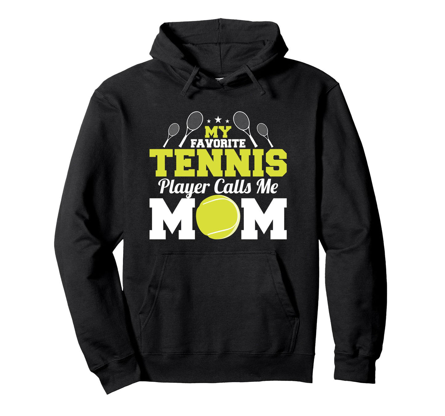 My Favorite Tennis Player Calls Me Hoodie - Minimalist Print for Adults - T-Shirt, Sweatshirt, Hoodie