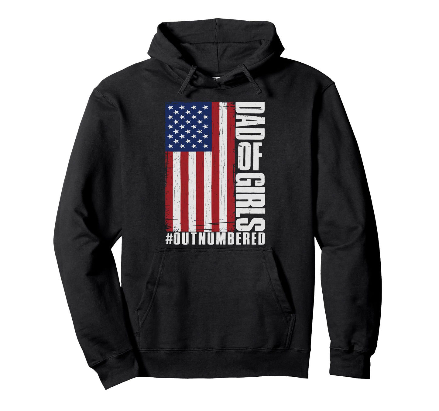 Fathers Day Daddy Dad Outnumbered Hoodie - Minimalist Print Men Women - T-Shirt, Sweatshirt, Hoodie