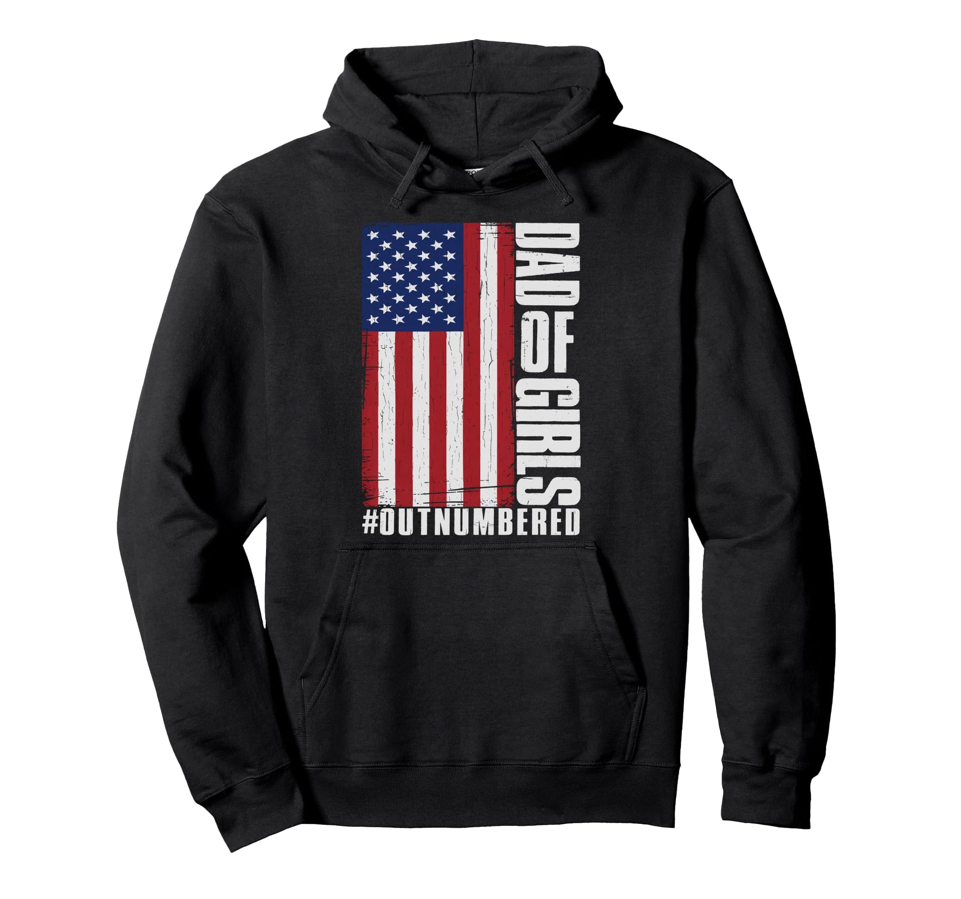 Fathers Day Daddy Dad Outnumbered Hoodie - Minimalist Print Men Women - T-Shirt, Sweatshirt, Hoodie