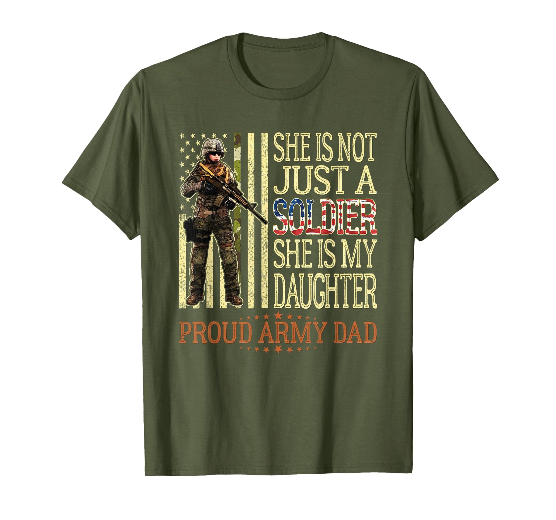 Mens She Is Not Just Soldier She Is My T-Shirt - Graphic Print for Adults - T-Shirt, Sweatshirt, Hoodie