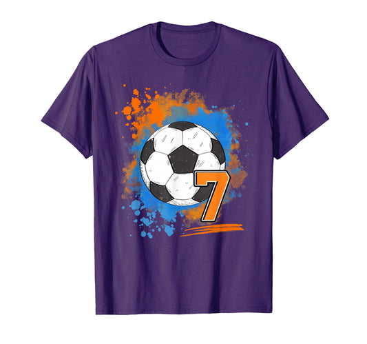 7Th Birthday 7 Years Old Soccer T-Shirt - Fun Novelty Design for Adults - T-Shirt, Sweatshirt, Hoodie
