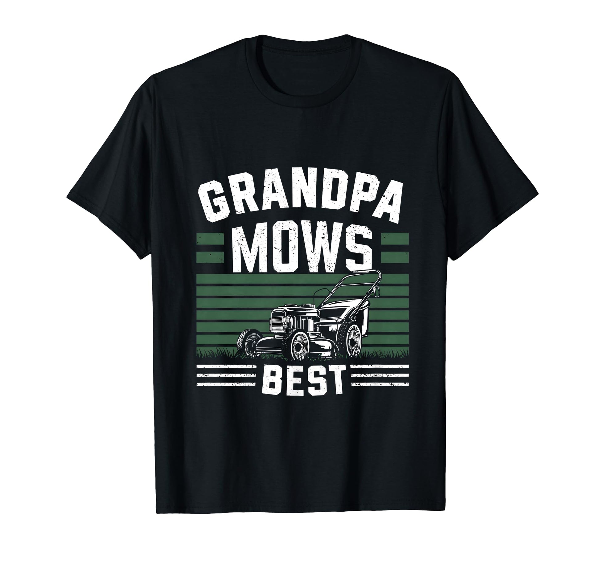 Grandpa Mows Best Grandfather T-Shirt - Fun Novelty Design for Adults - T-Shirt, Sweatshirt, Hoodie