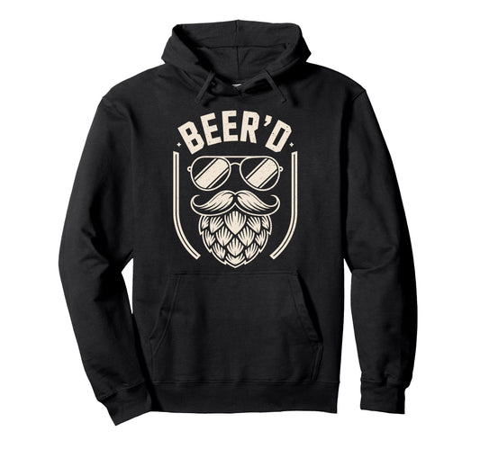 Beerd Hop Bearded Funny Craft Beer Hoodie - Unique Graphic for Adults - T-Shirt, Sweatshirt, Hoodie