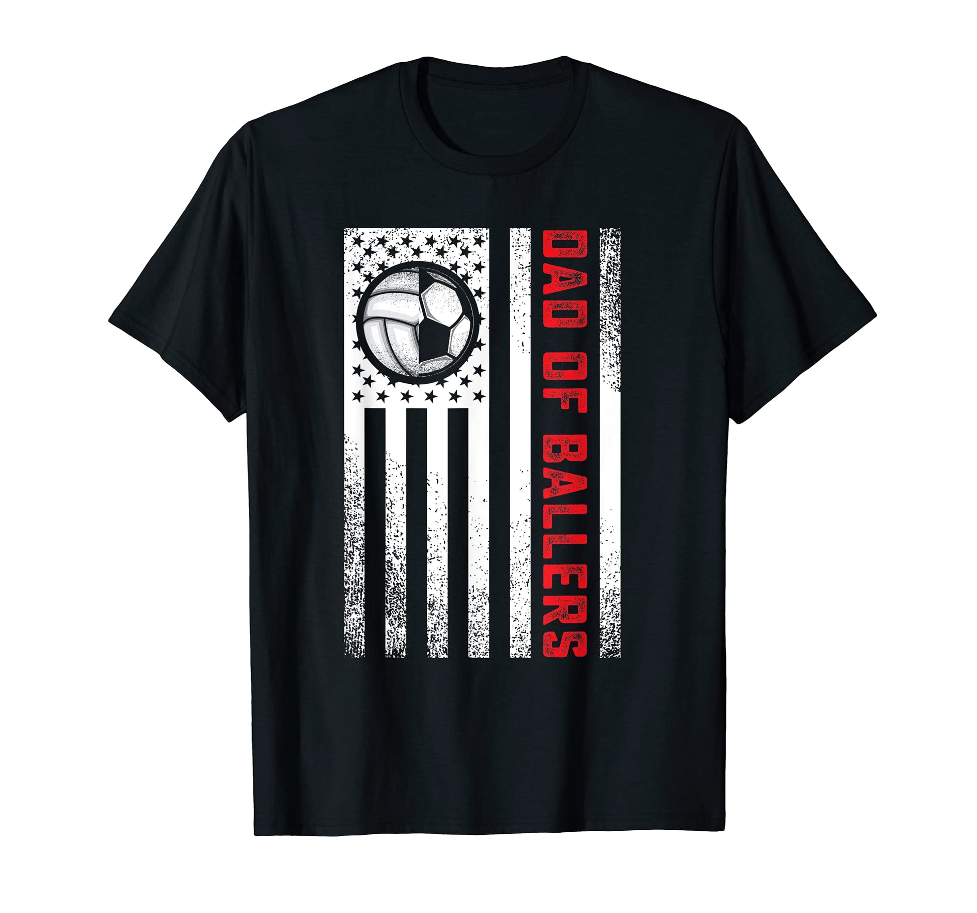 American Flag Dad Ballers Volleyball T-Shirt - Novelty Apparel Unisex - T-Shirt, Sweatshirt, Hoodie