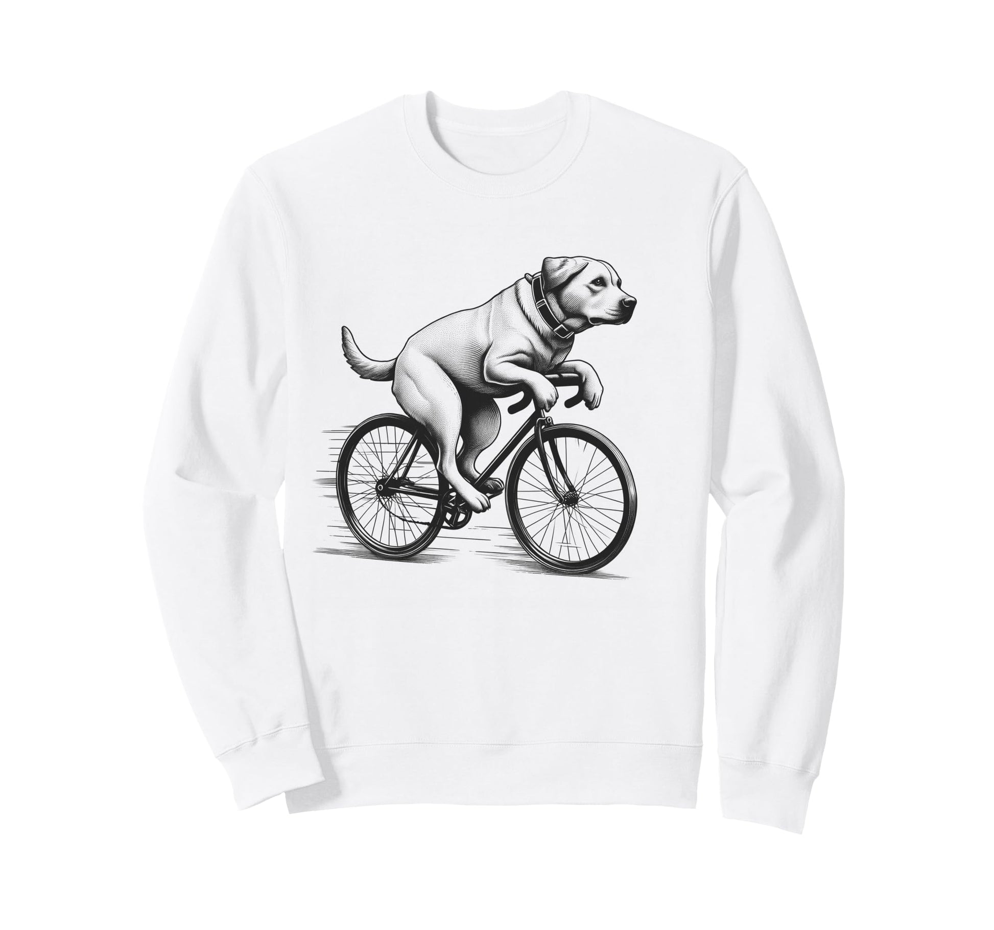 Labrador Retriever Dog Riding Bike Sweatshirt - Novelty Apparel Unisex - T-Shirt, Sweatshirt, Hoodie