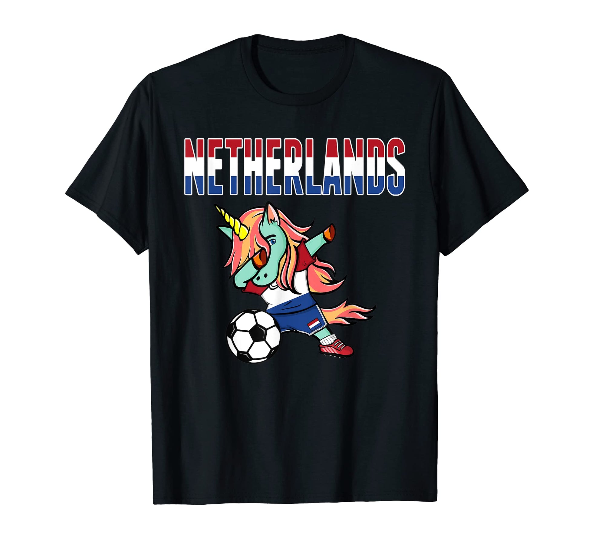 Dabbing Unicorn Netherlands Soccer T-Shirt - Streetwear Style Men Women - T-Shirt, Sweatshirt, Hoodie