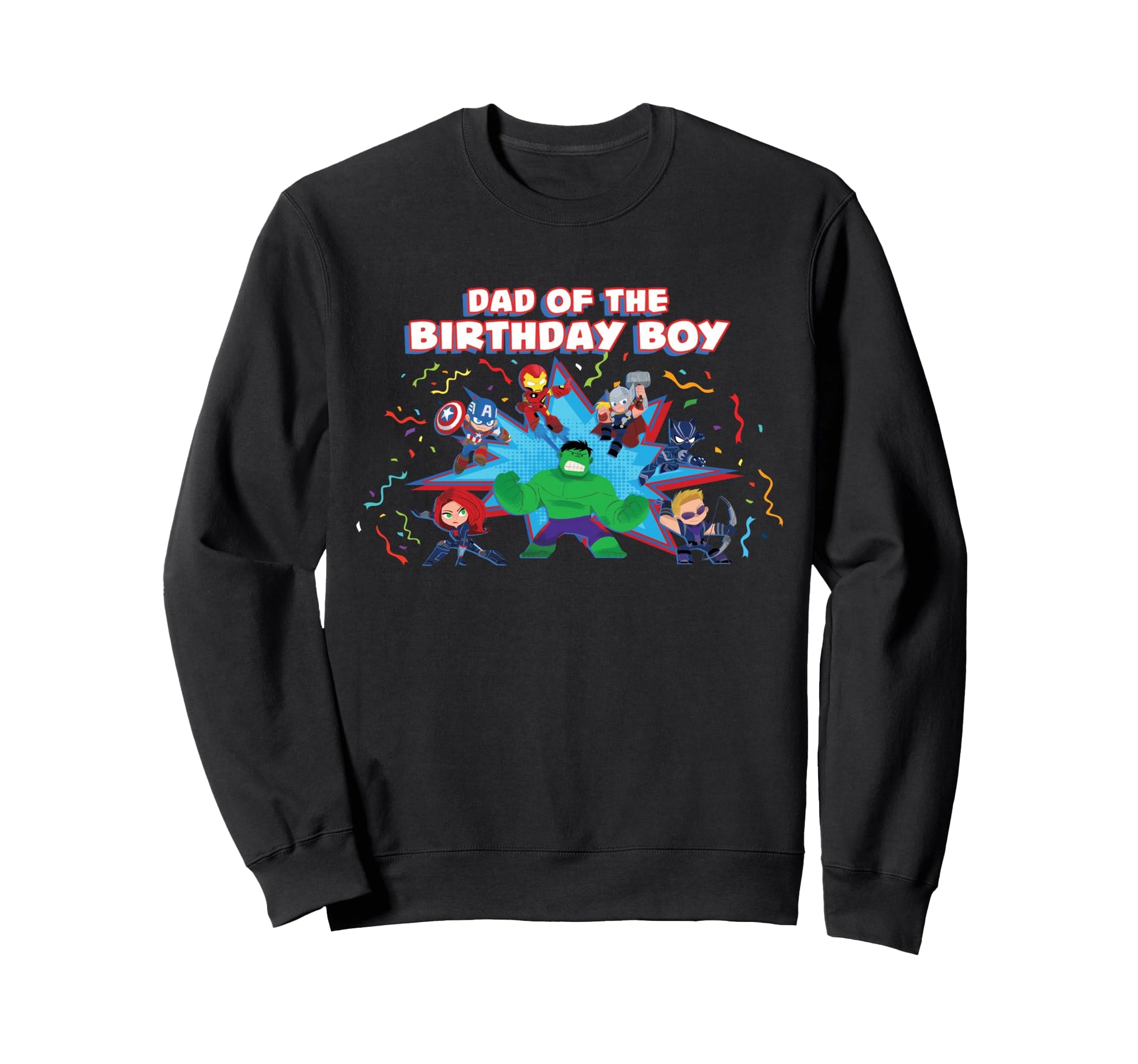 Marvel Avengers Toon Family Party Dad Sweatshirt - Graphic Print Unisex - T-Shirt, Sweatshirt, Hoodie