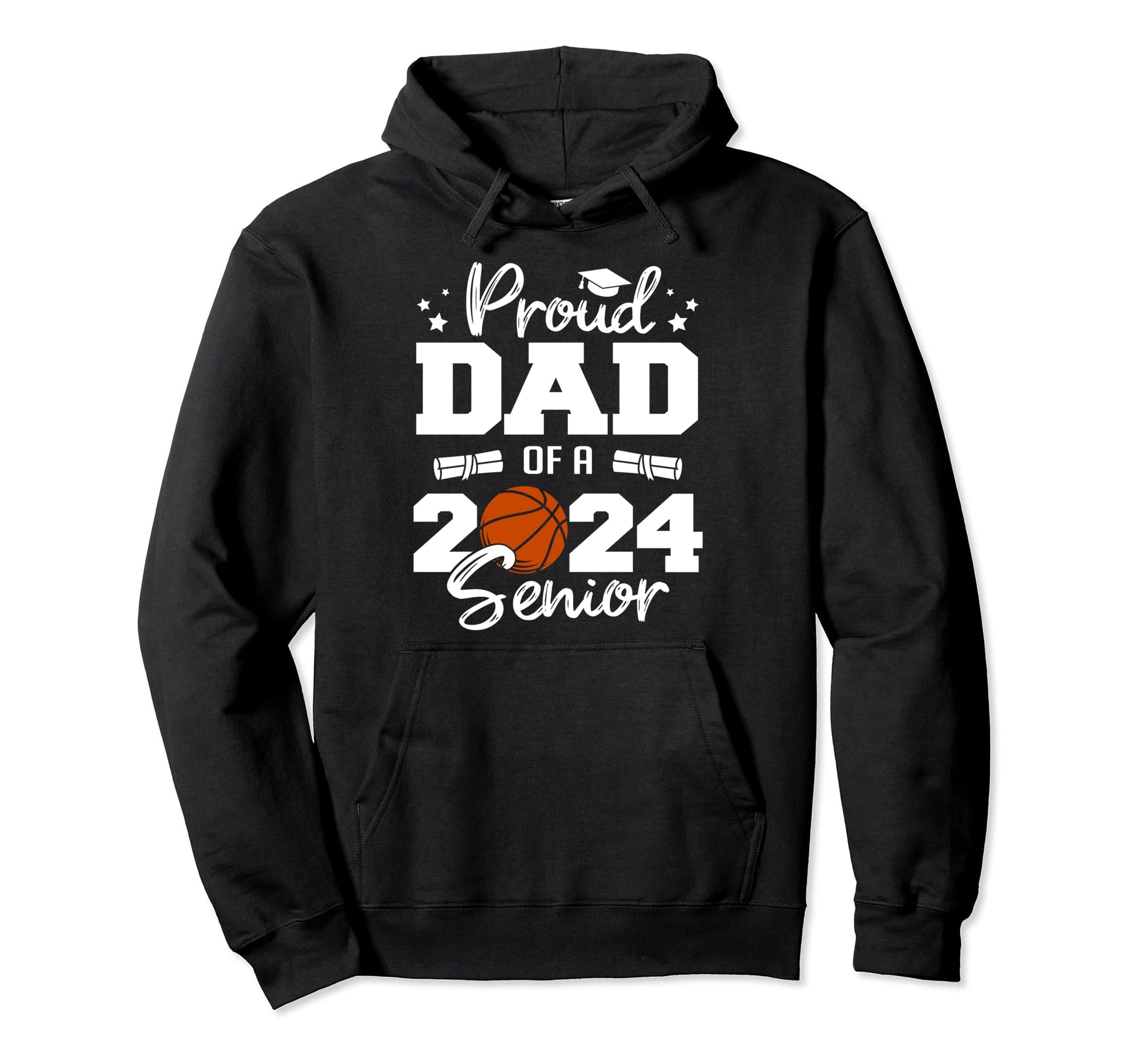 Proud Dad 2024 Senior Funny Hoodie - Casual Everyday Wear for Adults - T-Shirt, Sweatshirt, Hoodie