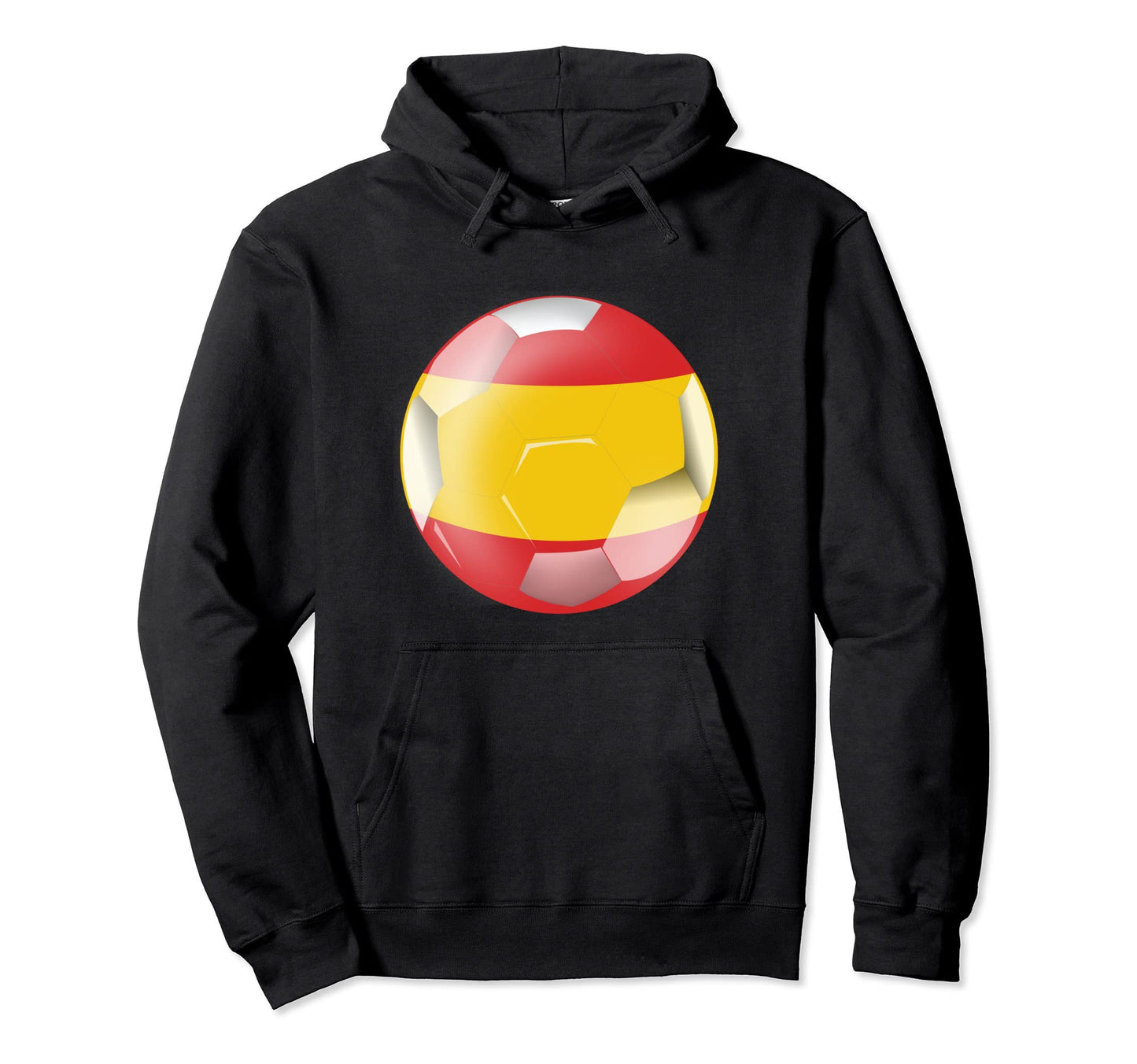 Spain Soccer Soccer Ball Spanish Flag Hoodie - Trendy Graphic Men Women - T-Shirt, Sweatshirt, Hoodie