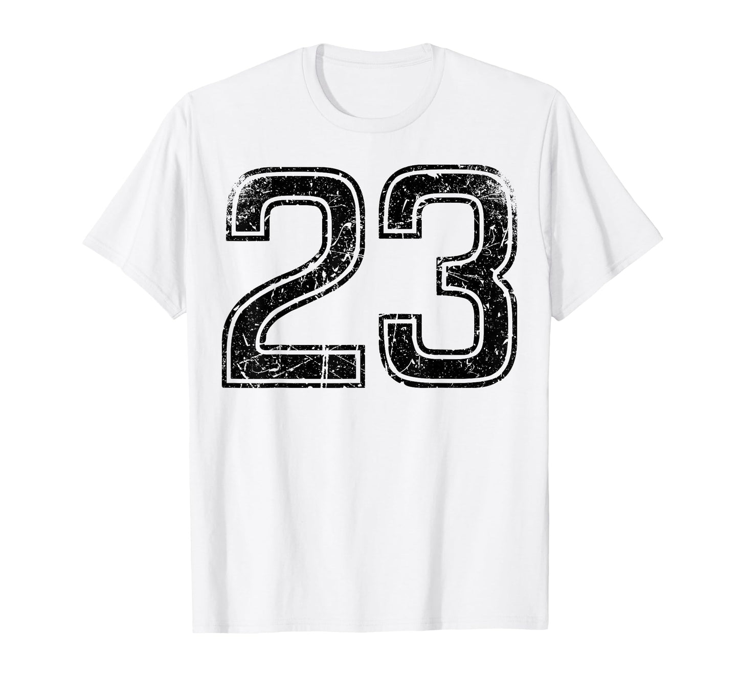 Black Sports Team Number 23 T-Shirt - Graphic Print Men Women - T-Shirt, Sweatshirt, Hoodie