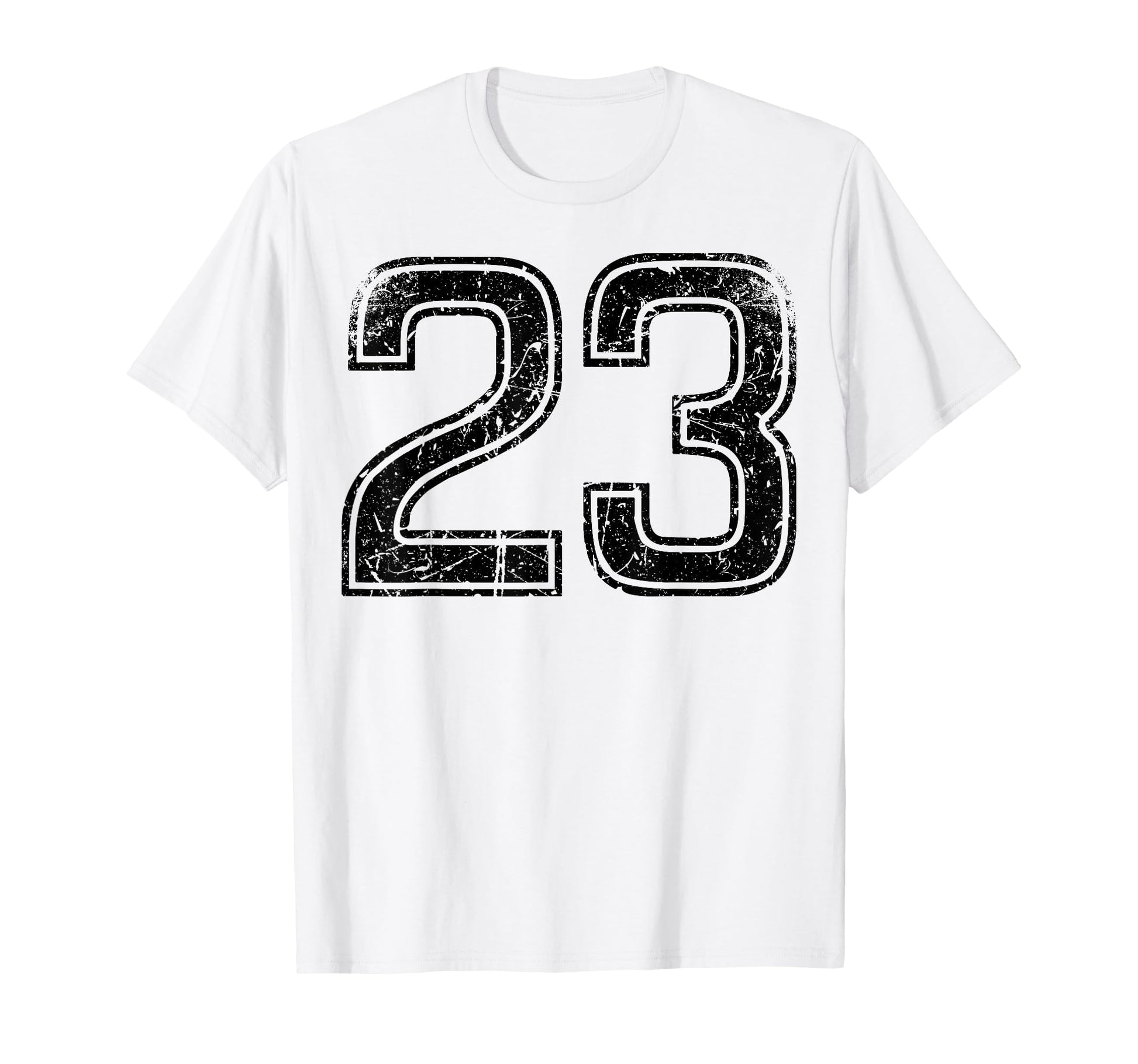Black Sports Team Number 23 T-Shirt - Graphic Print Men Women - T-Shirt, Sweatshirt, Hoodie
