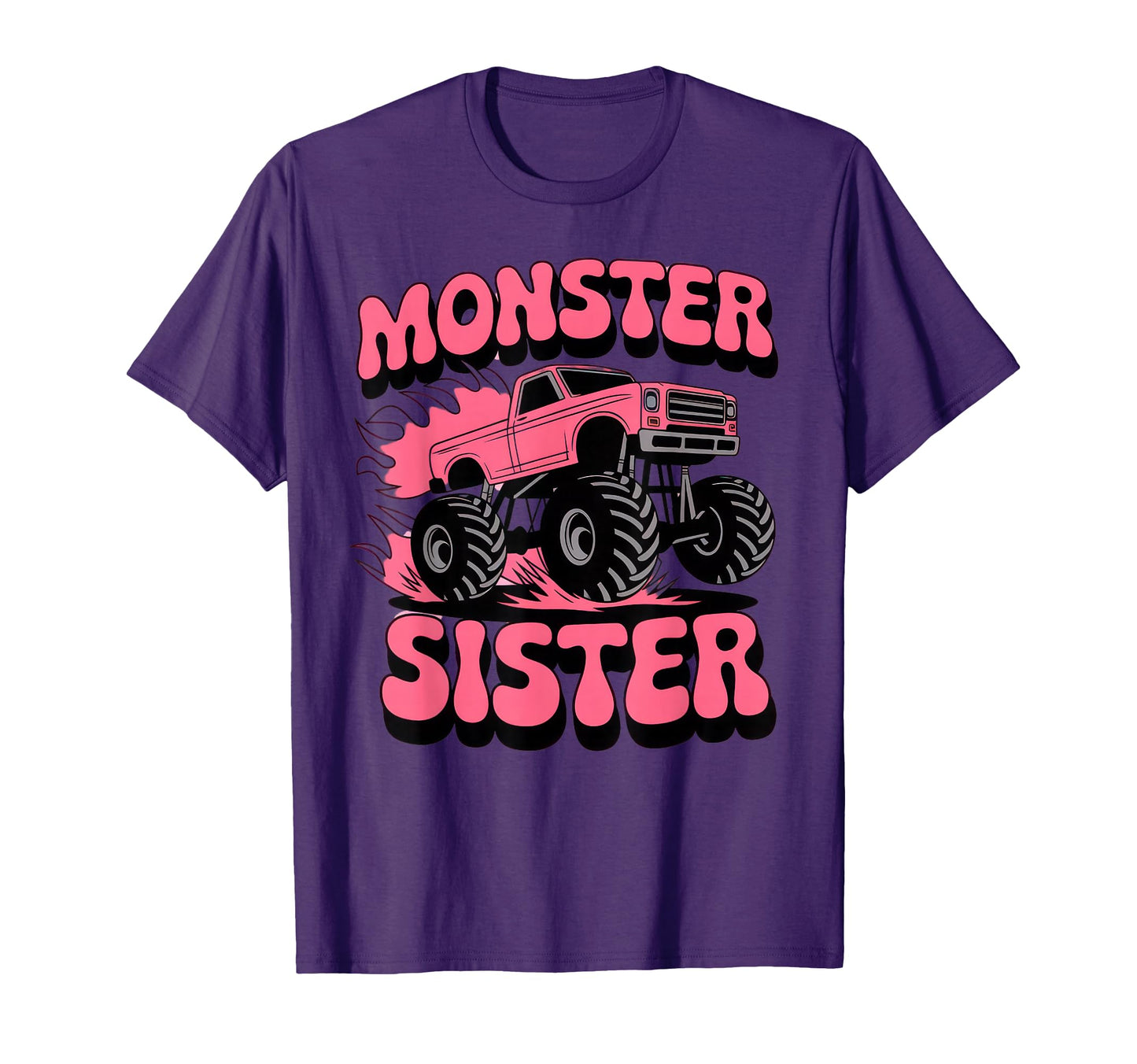 Monster Truck Sister Monster Truck T-Shirt - Minimalist Print for Adults - T-Shirt, Sweatshirt, Hoodie