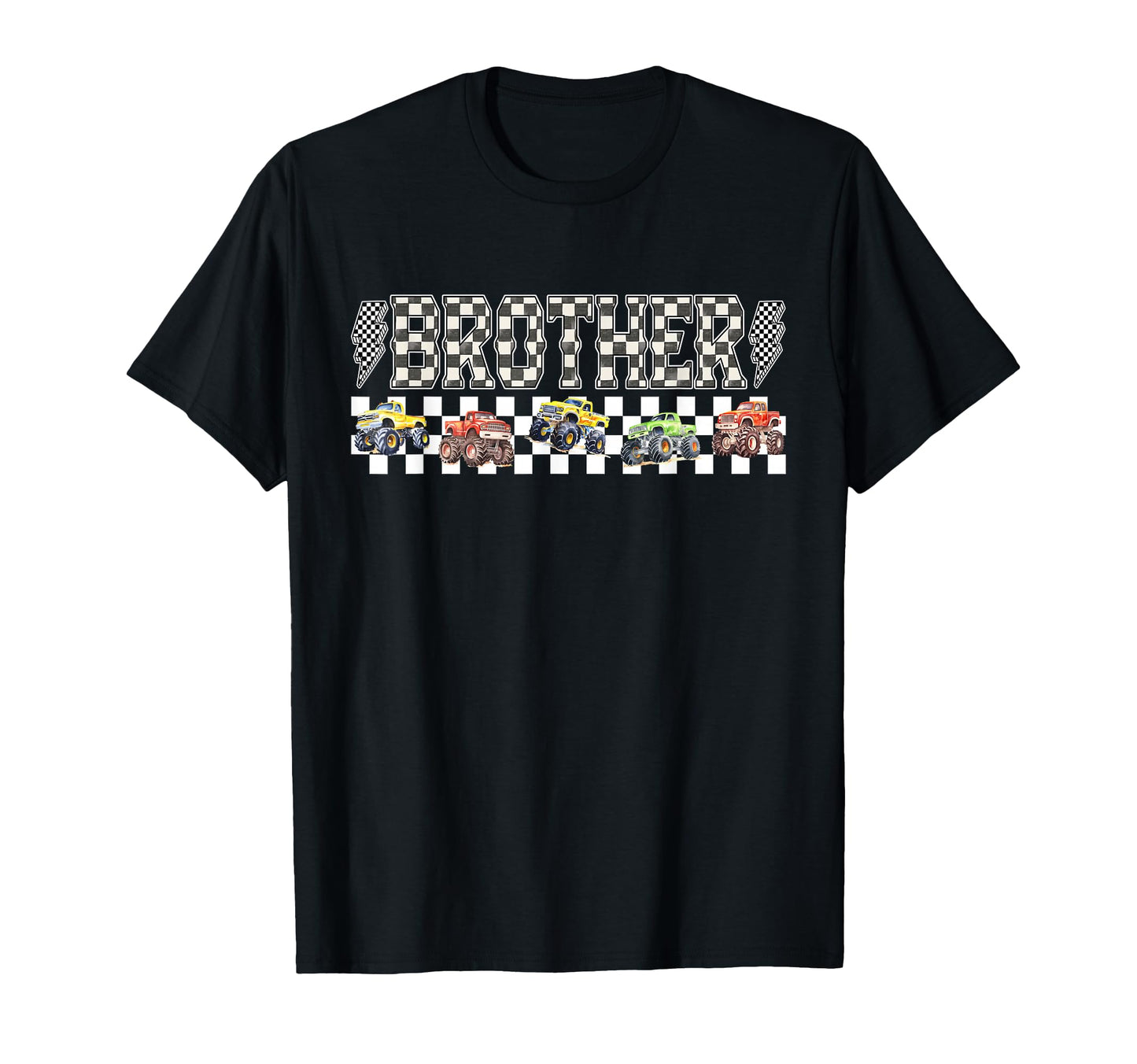Brother Monster Truck Family Crew Birthday T-Shirt - Graphic Print Unisex - T-Shirt, Sweatshirt, Hoodie