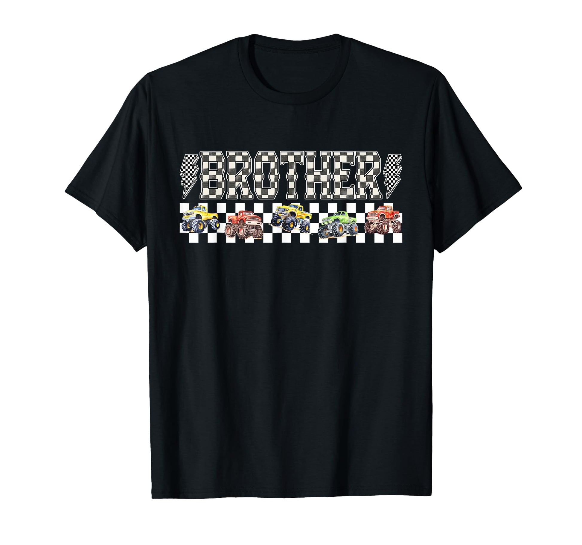 Brother Monster Truck Family Crew Birthday T-Shirt - Graphic Print Unisex - T-Shirt, Sweatshirt, Hoodie