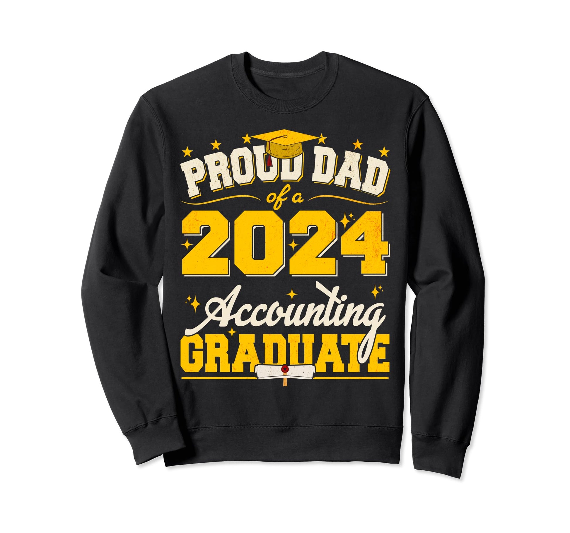 Proud Dad 2024 Accounting Graduate Sweatshirt - Trendy Graphic for Adults - T-Shirt, Sweatshirt, Hoodie