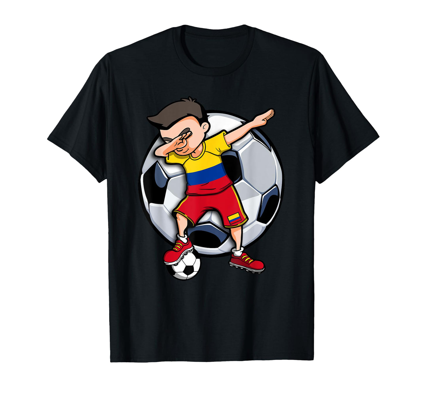 Dabbing Soccer Colombia Football Fans T-Shirt - Minimalist Print Men Women - T-Shirt, Sweatshirt, Hoodie