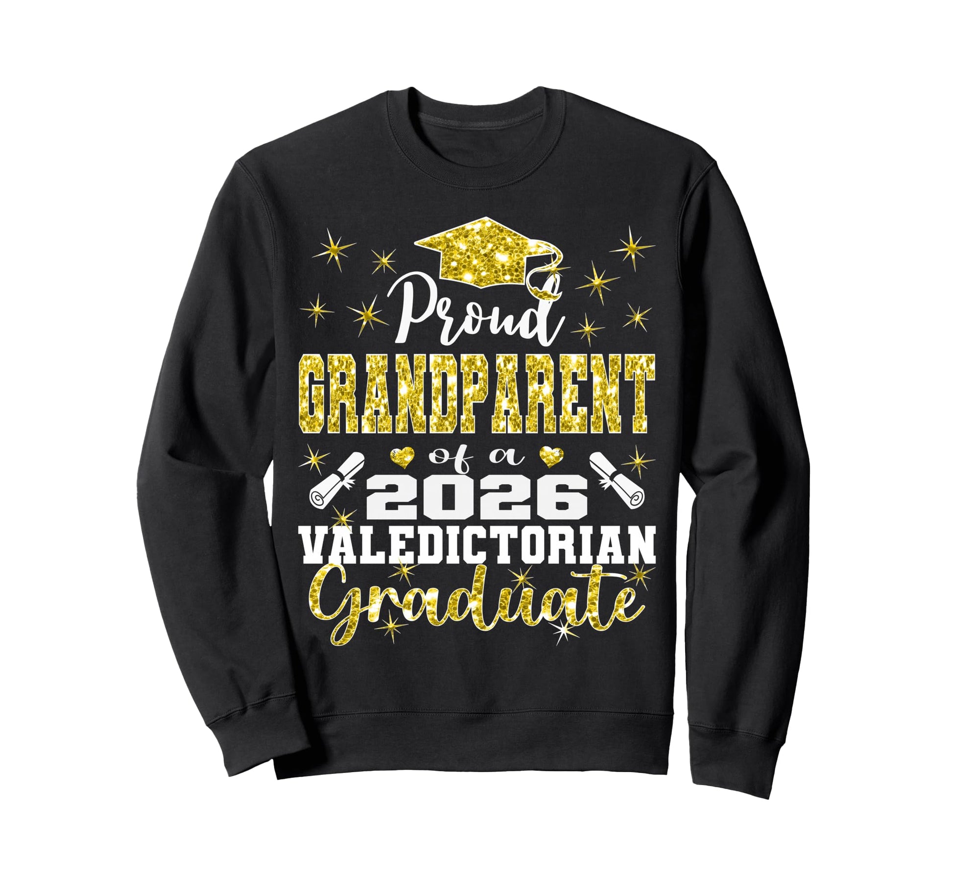 Proud Grandparent 2026 Valedictorian Sweatshirt - Custom Art Print Unisex - T-Shirt, Sweatshirt, Hoodie