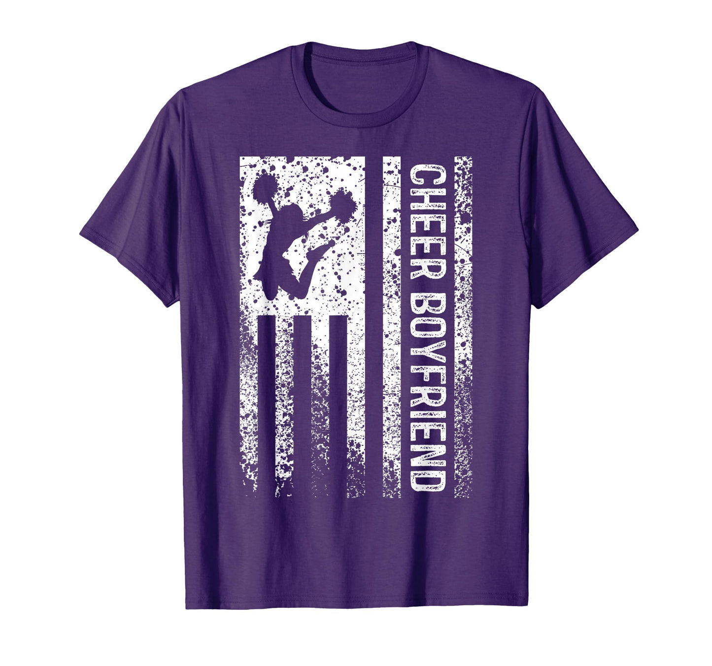 Cheer Boyfriend American Flag Bf T-Shirt - Novelty Apparel Unisex - T-Shirt, Sweatshirt, Hoodie